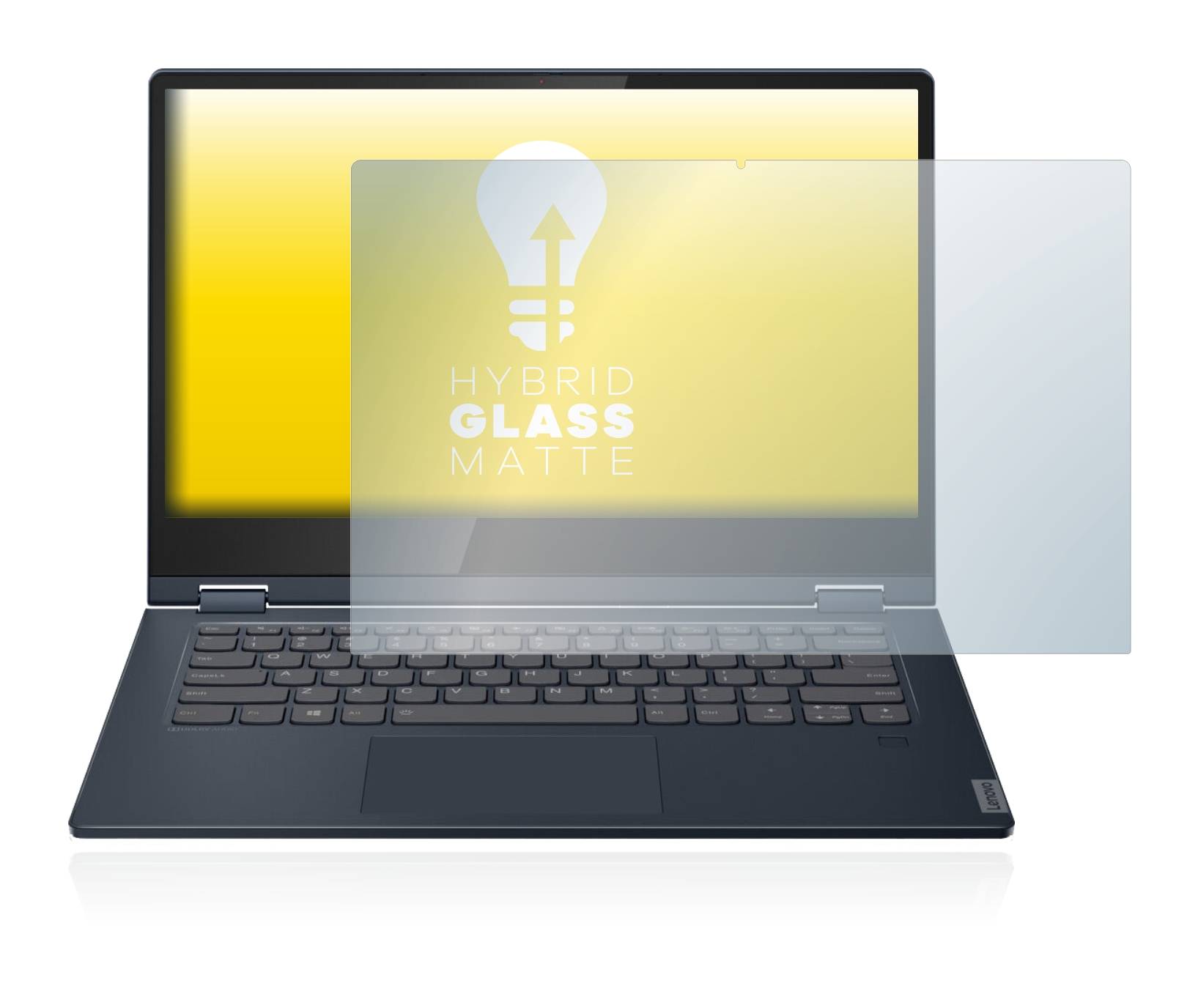 upscreen Hybrid Glass Matte Premium Schutzglas Folie für Lenovo IdeaPad C340