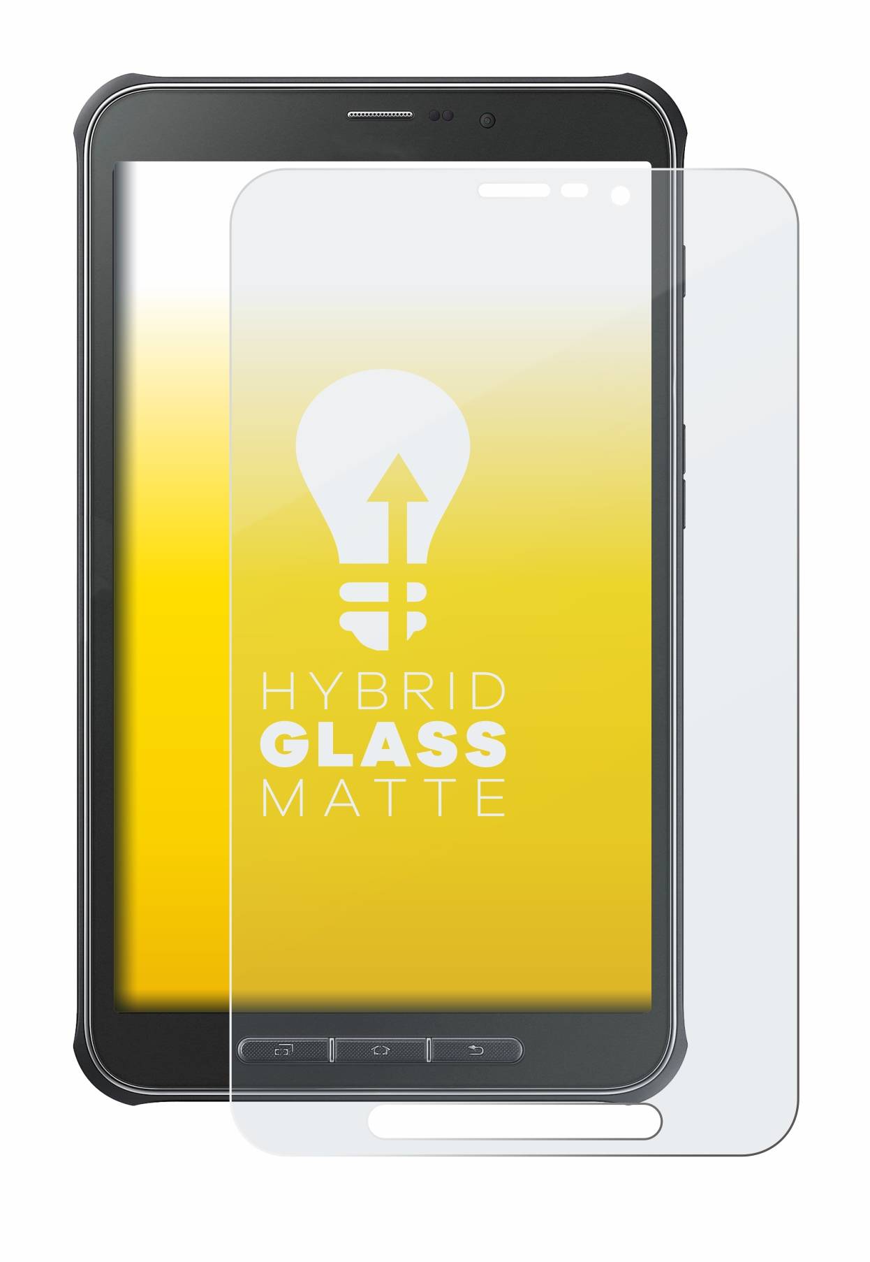 upscreen Flexible Schutz Glas Folie für Samsung Galaxy Tab Active SM-T365 Schutzglas 9H Hybridglas Matt Entspiegelt