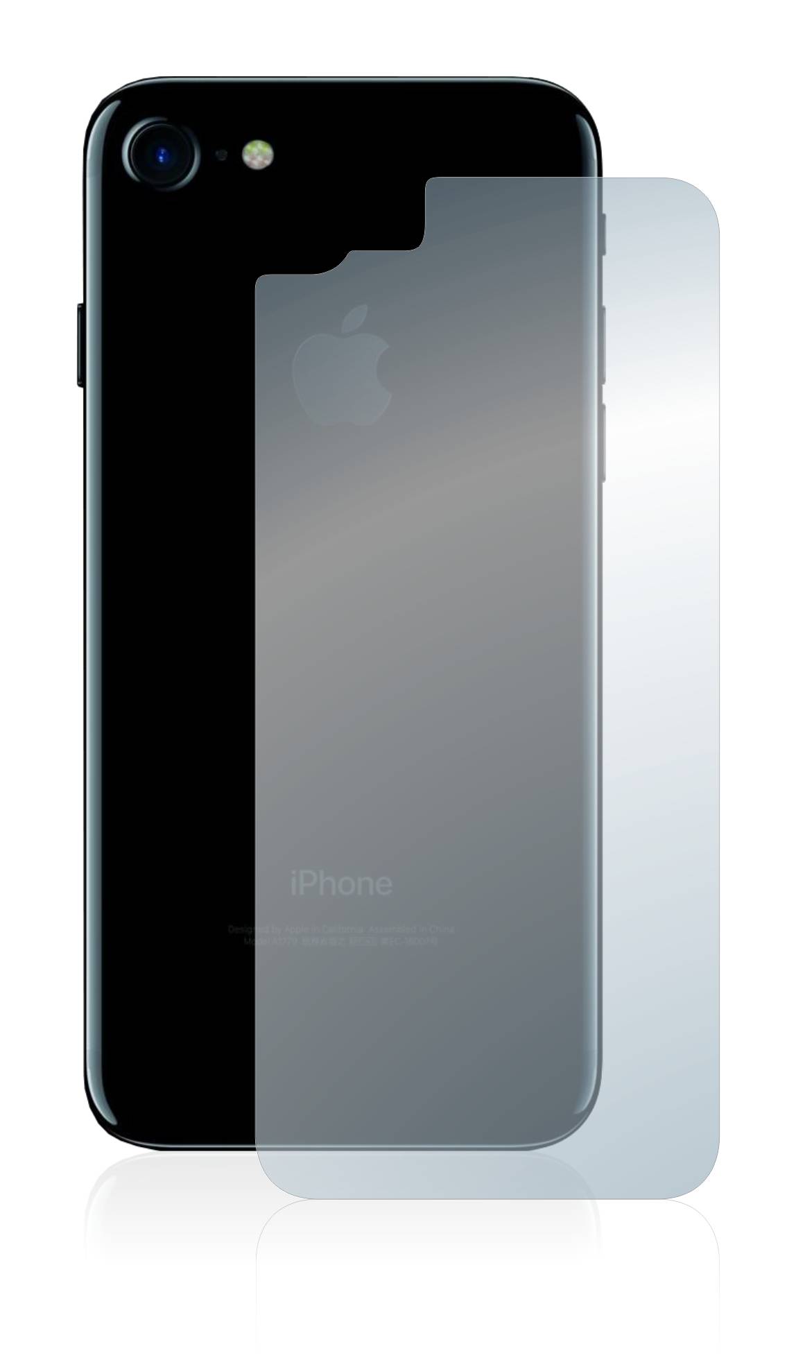 upscreen Flexible Panzerglasfolie für Apple iPhone 7 / 8 / SE 2 2020 Rückseite (gesamte Fläche) Schutzglas 9H