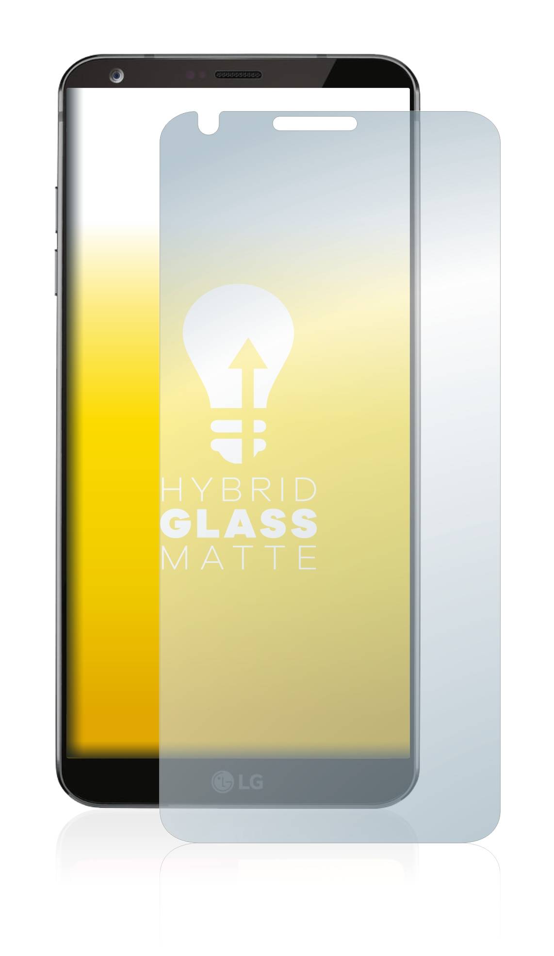 upscreen Flexible Panzerglasfolie für LG G6 Schutzglas 9H Hybridglas Matt Entspiegelt