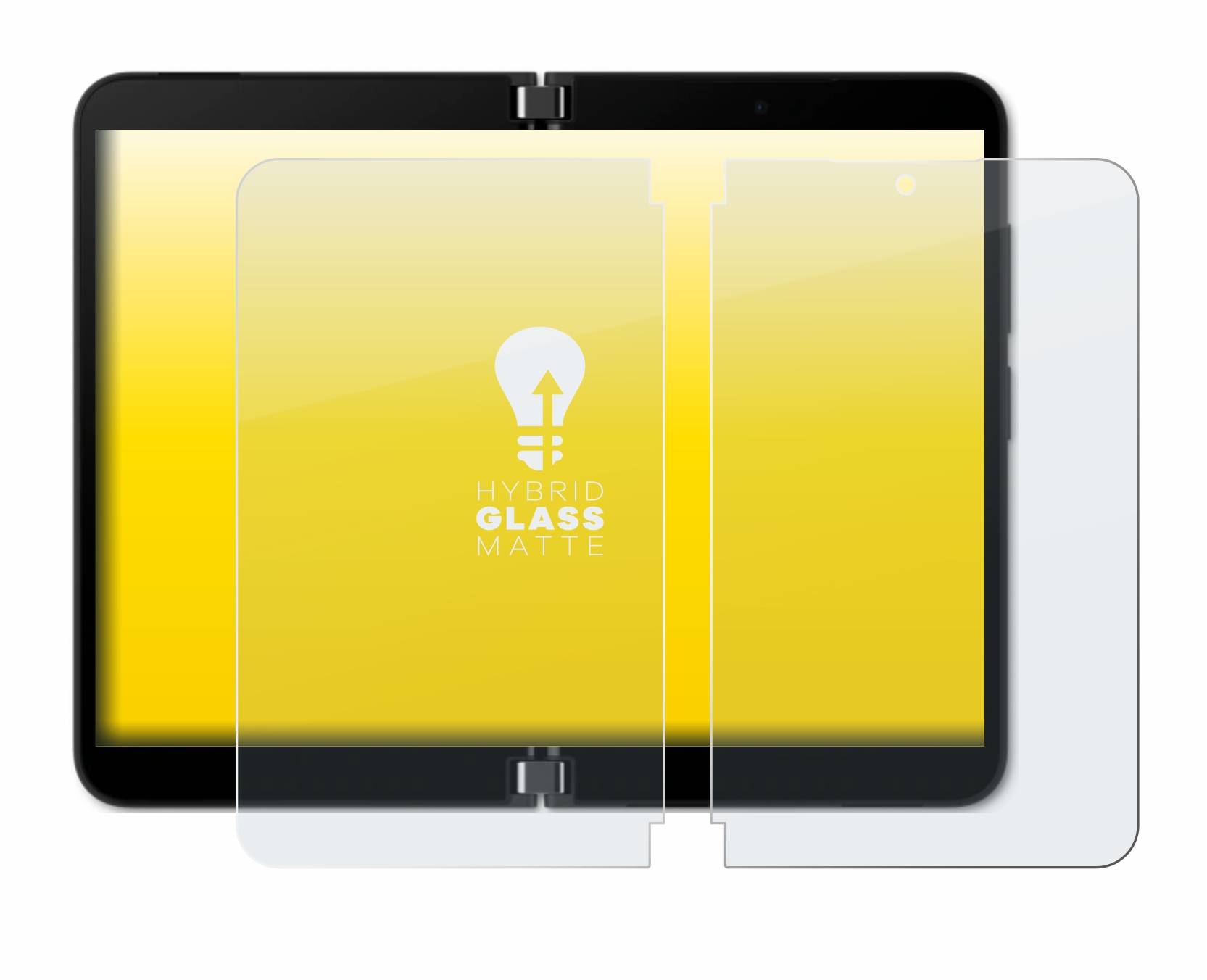 upscreen Flexible Schutz Glas Folie für Microsoft Surface Duo 2 (Inneres Display) Schutzglas 9H Hybridglas Matt