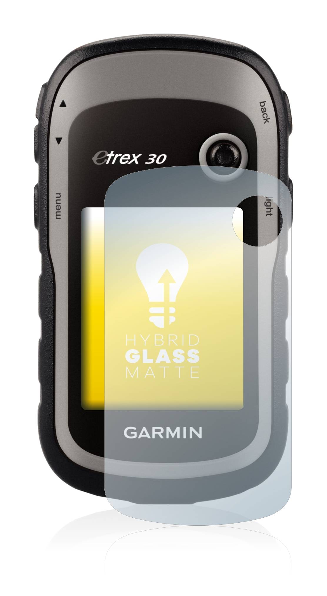 upscreen Hybrid Glass Matte Premium Schutzglas Folie für Garmin eTrex