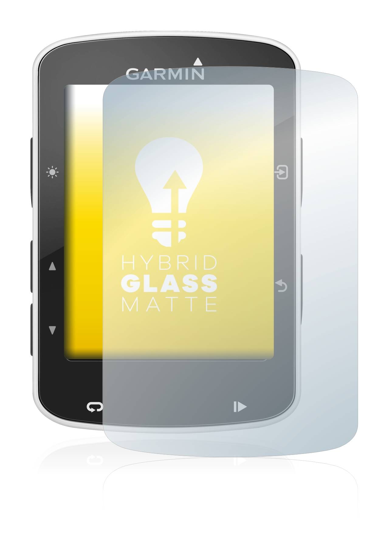 upscreen Hybrid Glass Matte Premium Schutzglas Folie für Garmin Edge