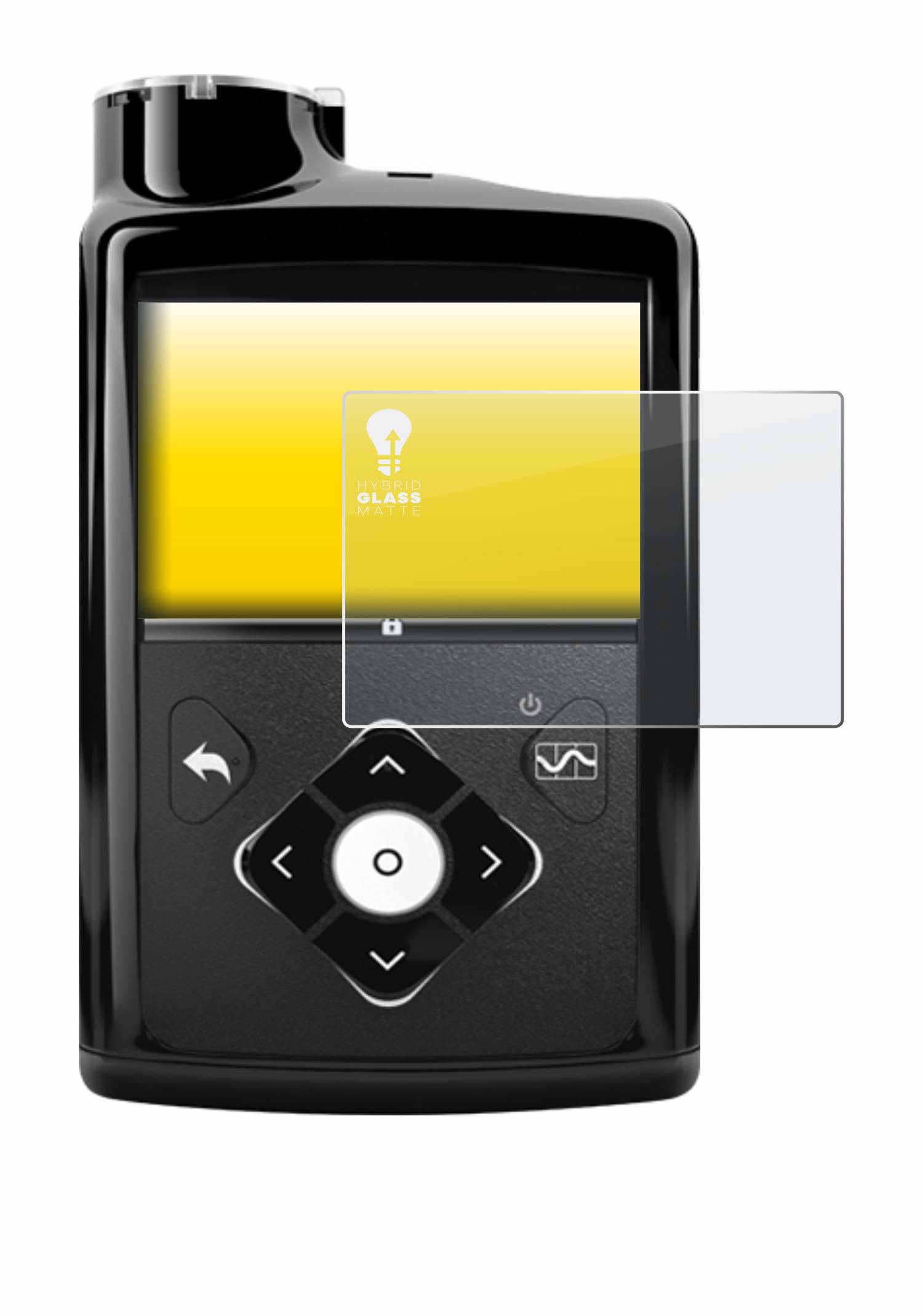 upscreen Hybrid Glass Matte Premium Schutzglas Folie für Medtronic Minimed