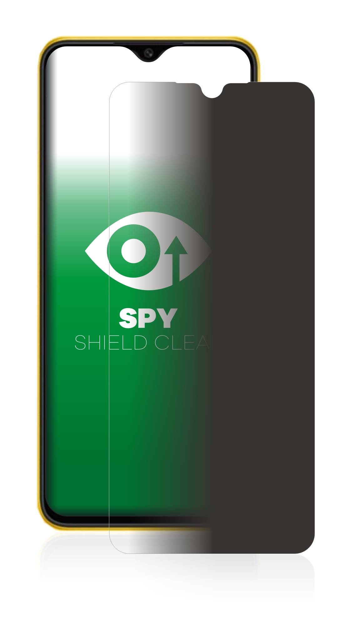 upscreen Blickschutzfolie für Xiaomi Poco C40 Anti-Spy Privacy Blaulichtschutz Sichtschutzfolie