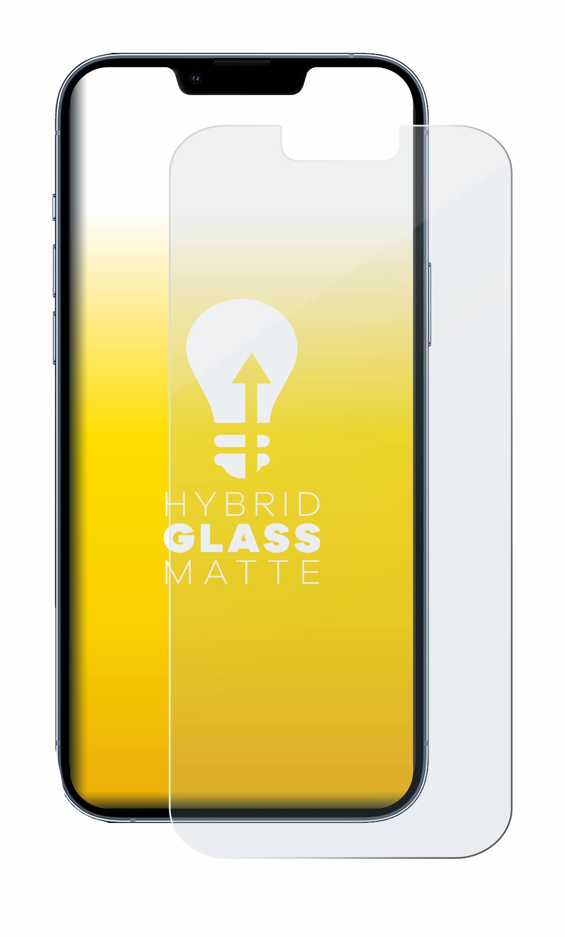 upscreen Flexible Schutz Glas Folie für Apple iPhone 13 Pro Max Schutzglas 9H Hybridglas Matt Entspiegelt