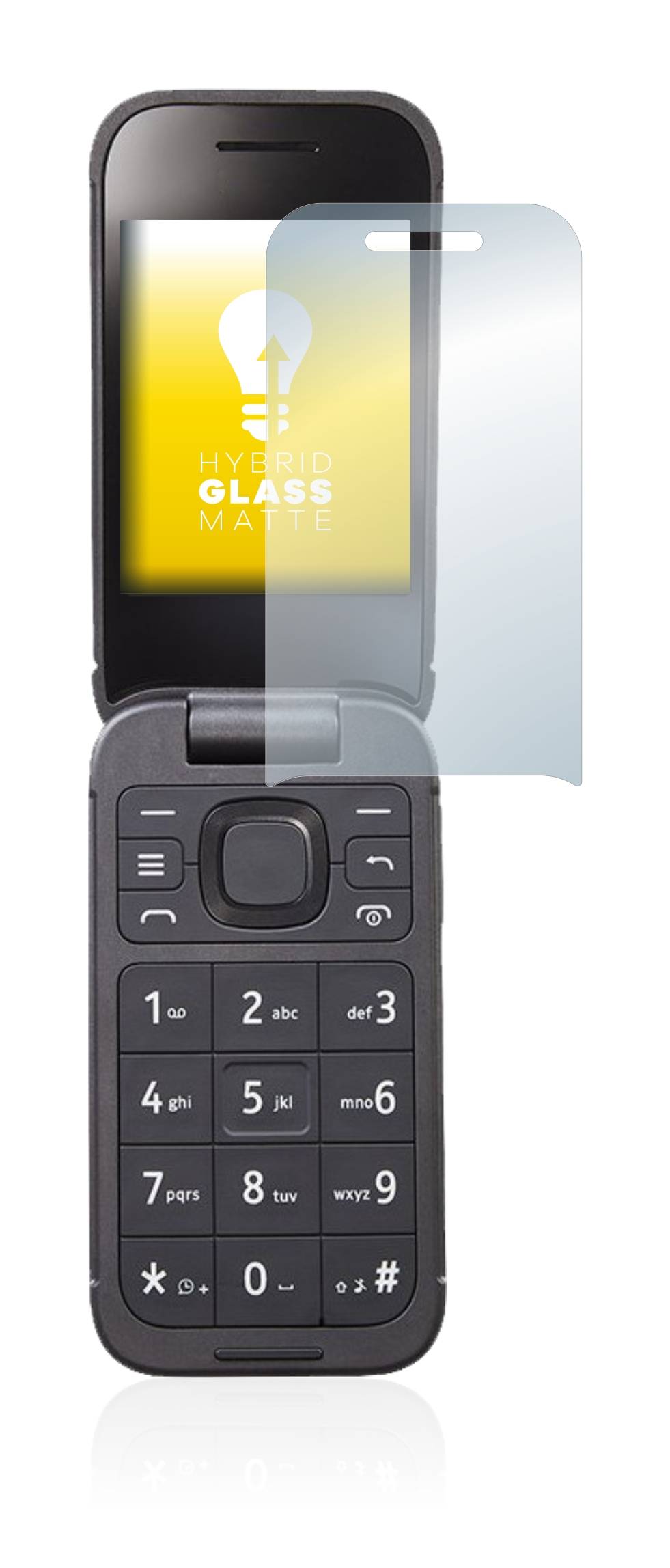 upscreen Flexible Panzerglasfolie für Nokia 2760 Flip Schutzglas 9H Hybridglas Matt Entspiegelt