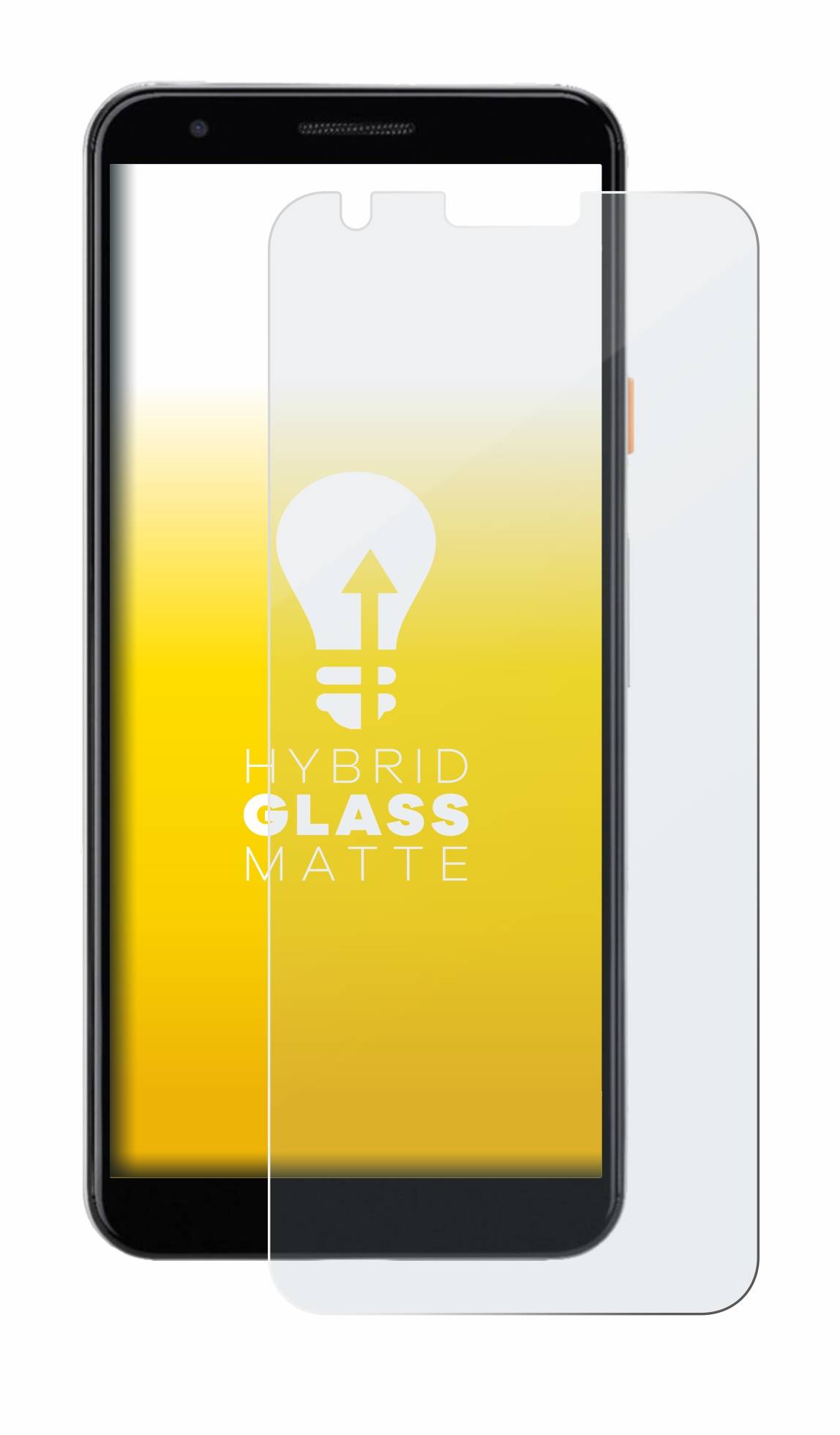 upscreen Flexible Schutz Glas Folie für Google Pixel 3a Schutzglas 9H Hybridglas Matt Entspiegelt