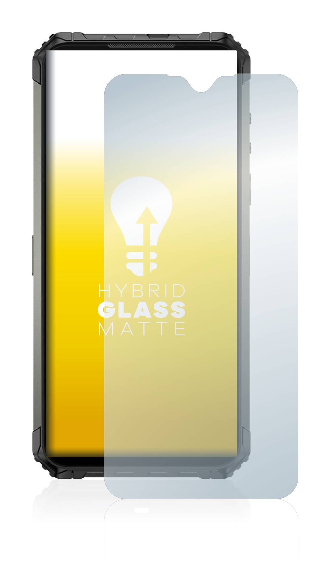 upscreen Flexible Panzerglasfolie für Ulefone Armor 7 Schutzglas 9H Hybridglas Matt Entspiegelt