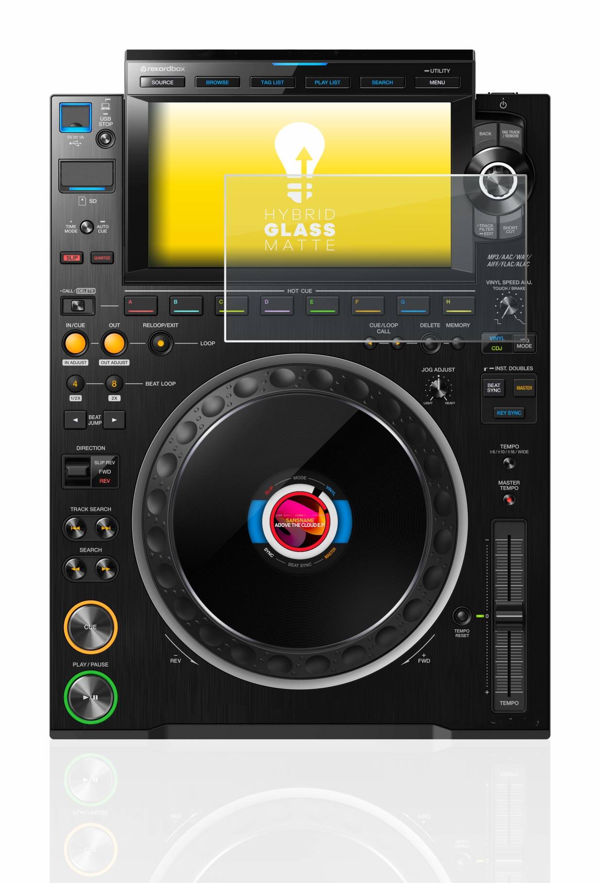 upscreen Hybrid Glass Matte Premium Schutzglas Folie für Pioneer CDJ