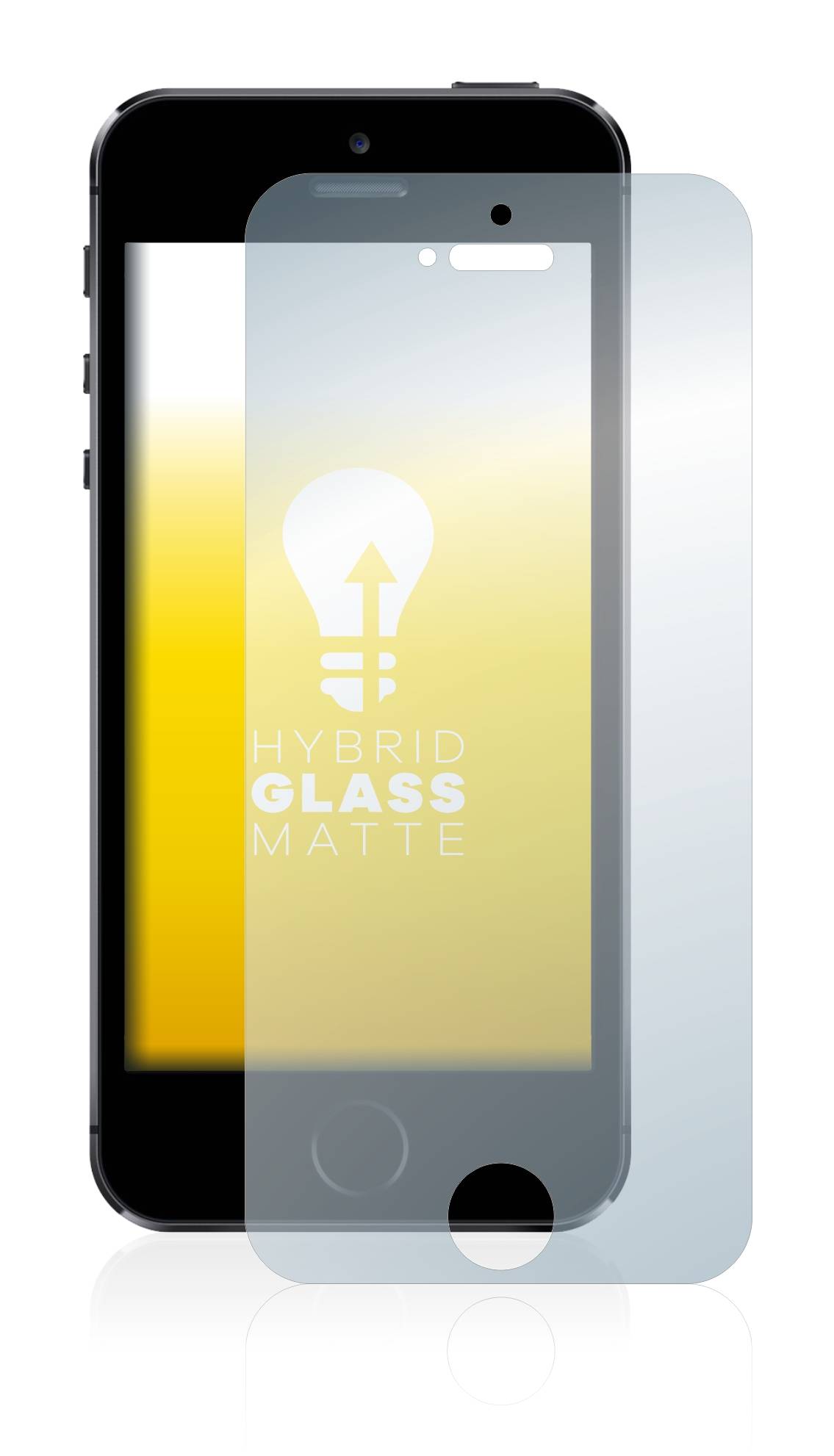 upscreen Flexible Schutz Glas Folie für Apple iPhone 5 / 5S / 5C / SE 2016 Schutzglas 9H Hybridglas Matt Entspiegelt