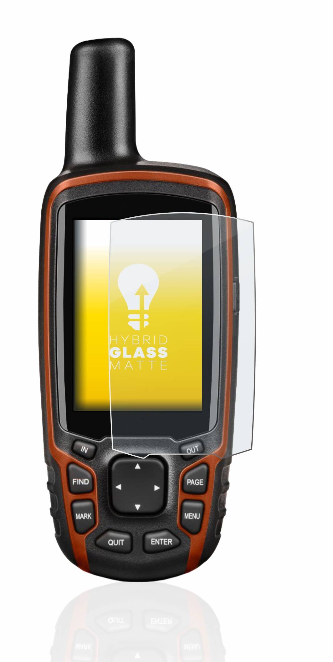 upscreen Hybrid Glass Matte Premium Schutzglas Folie für Garmin GPSMAP