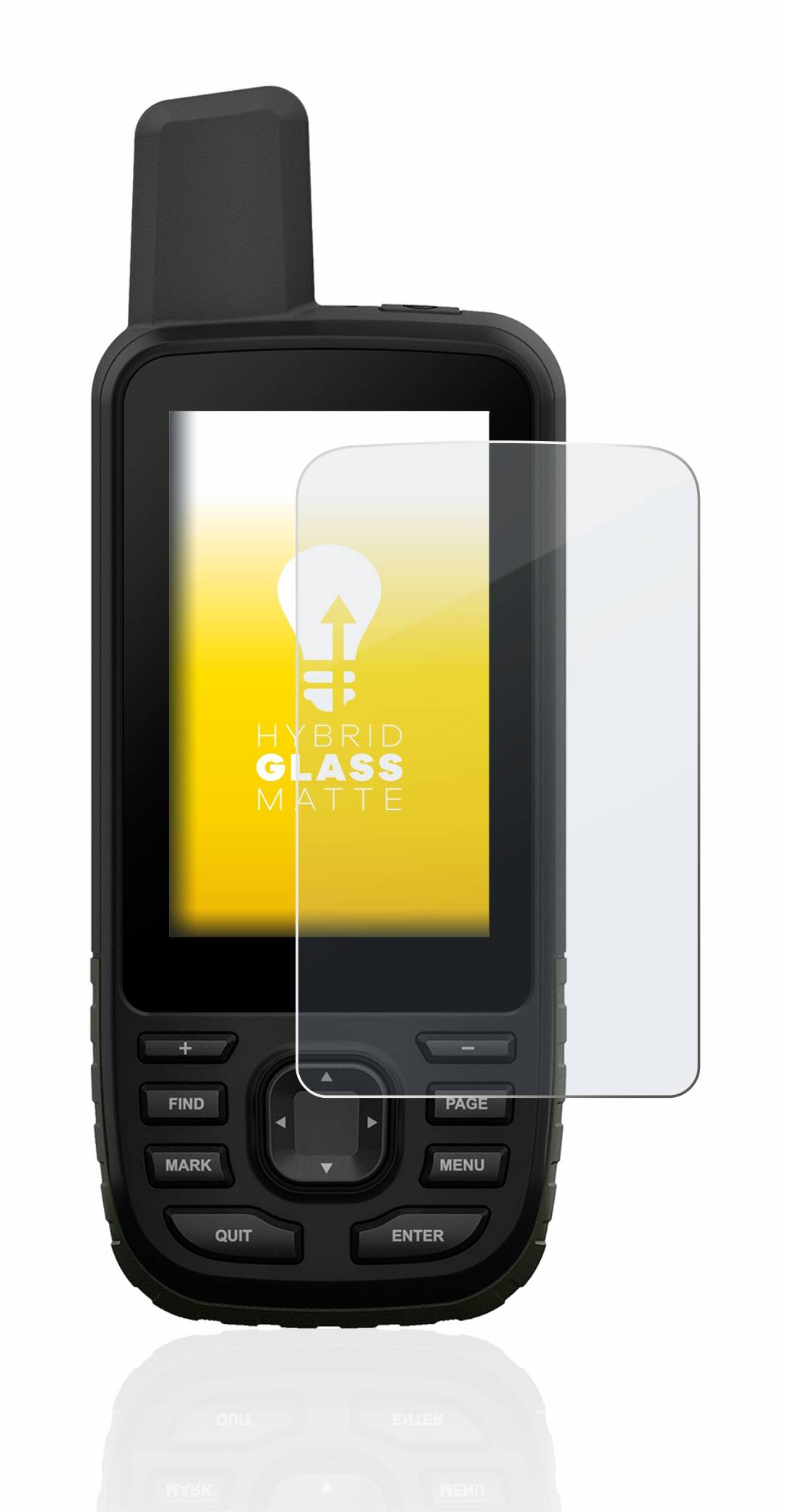 upscreen Hybrid Glass Matte Premium Schutzglas Folie für Garmin GPSMAP