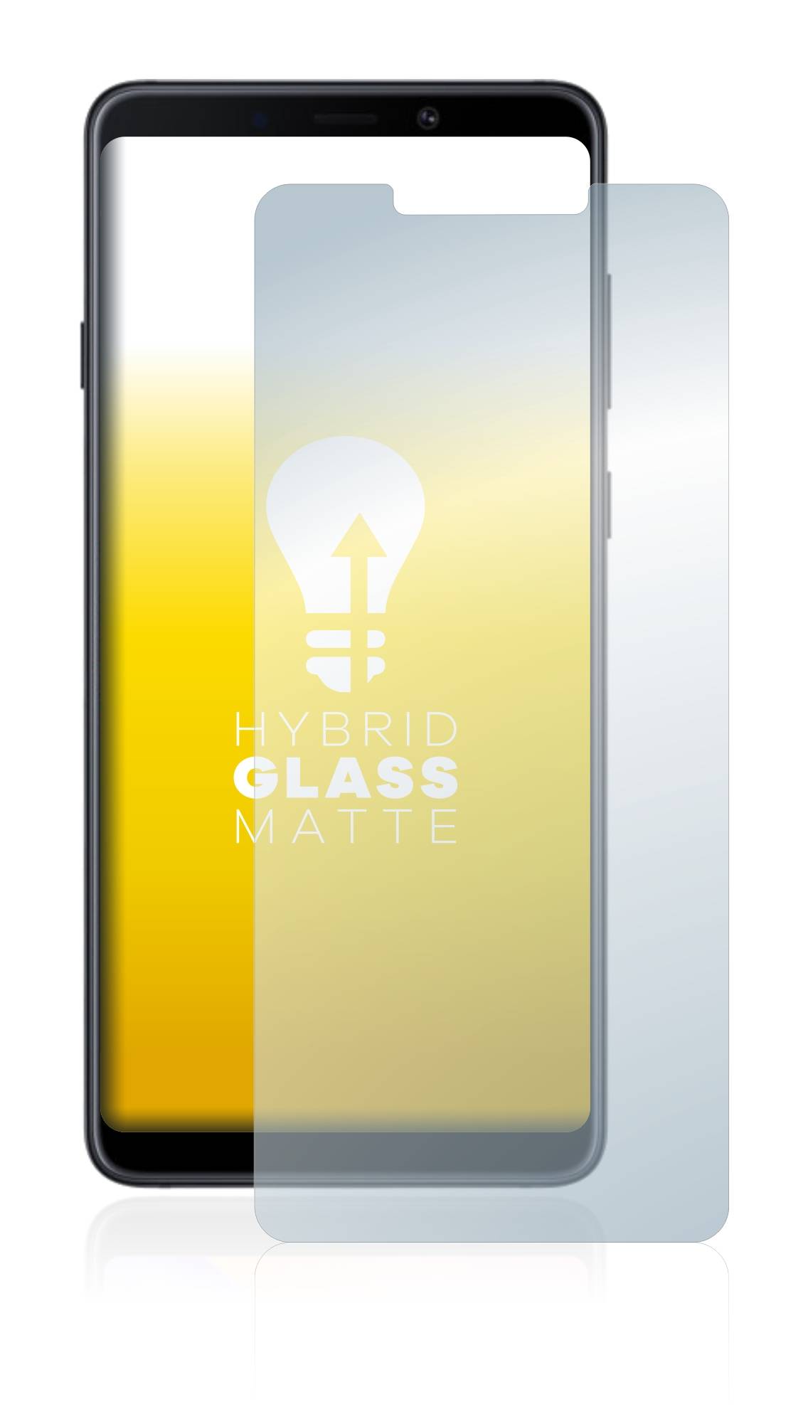 upscreen Flexible Schutz Glas Folie für Samsung Galaxy A9 2018 Schutzglas 9H Hybridglas Matt Entspiegelt