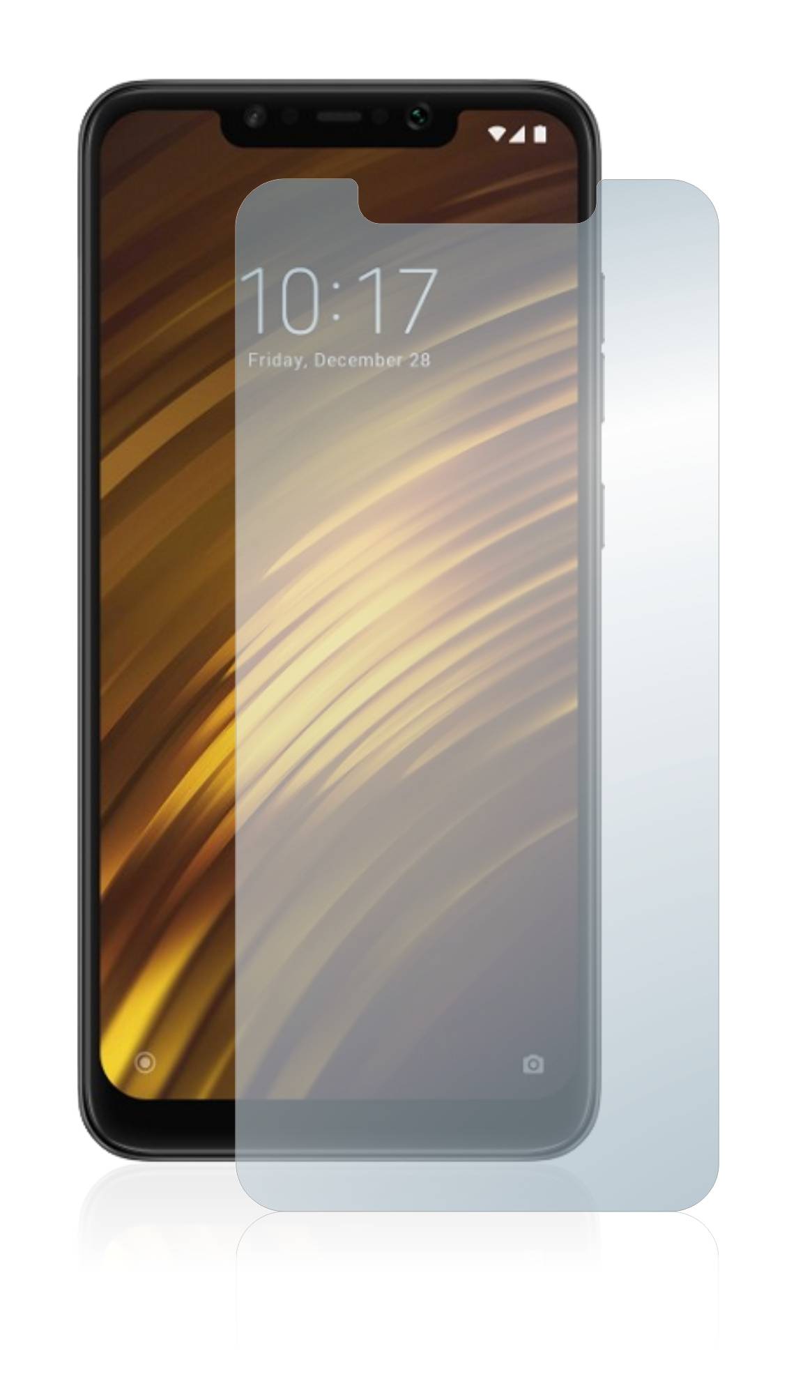 upscreen Flexible Schutz Glas Folie für Xiaomi Pocophone F1 Schutzglas 9H Hybridglas Matt Entspiegelt