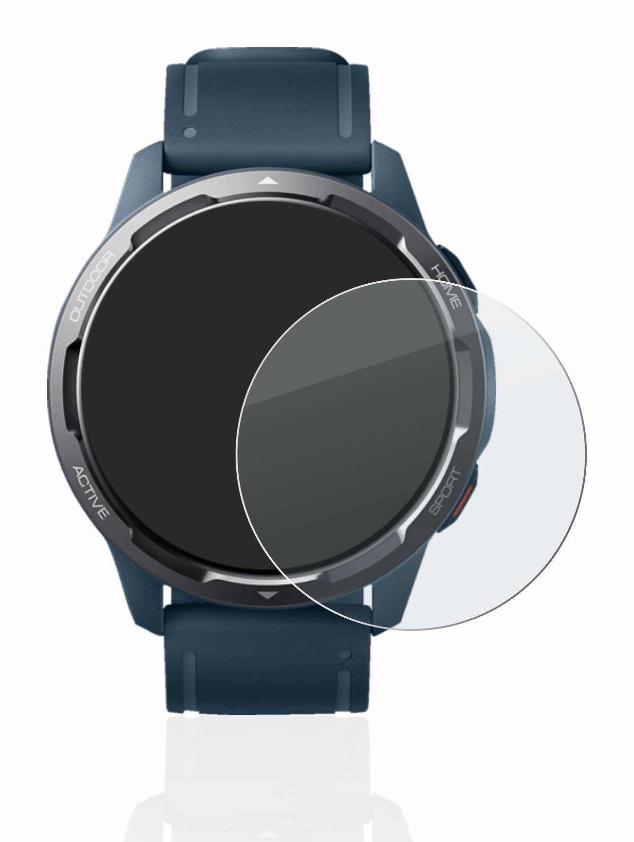 upscreen Flexible Schutz Glas Folie für Xiaomi Watch S1 Active Schutzglas 9H Hybridglas Matt Entspiegelt