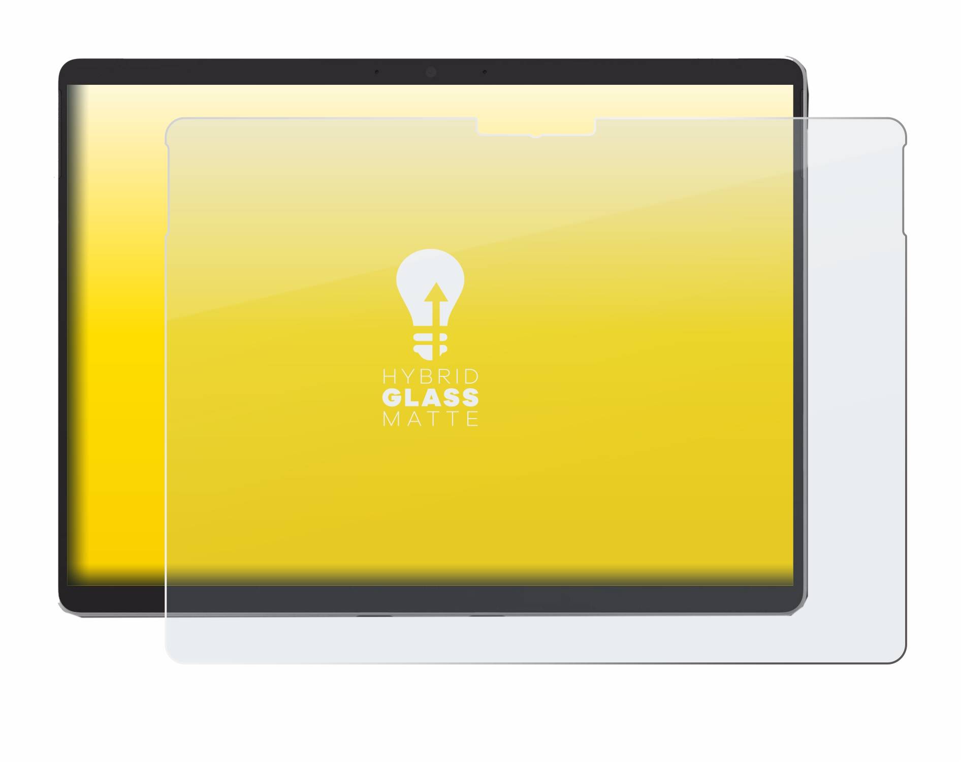 upscreen Flexible Schutz Glas Folie für Microsoft Surface Pro 8 (2021) Schutzglas 9H Hybridglas Matt Entspiegelt