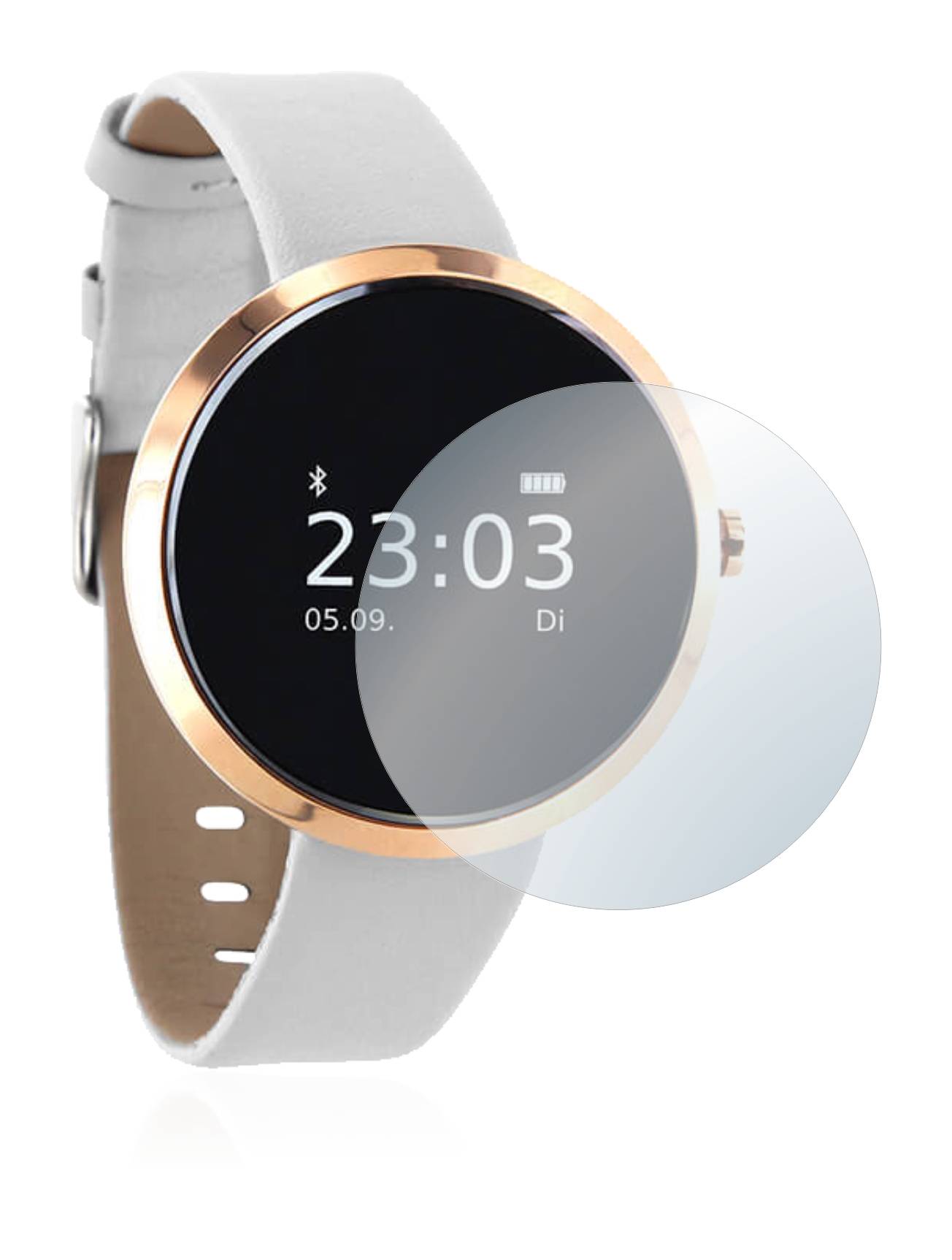 upscreen Hybrid Glass Matte Premium Schutzglas Folie für Xlyne X-Watch