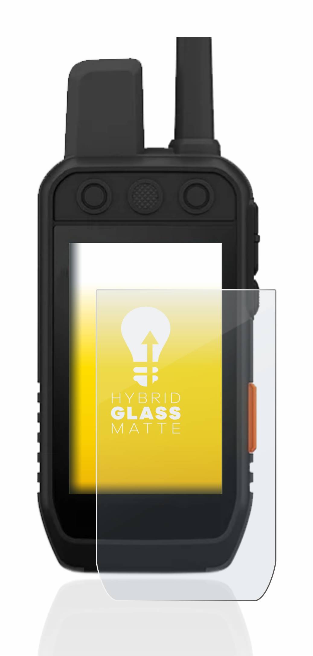 upscreen Hybrid Glass Matte Premium Schutzglas Folie für Garmin Alpha 200i