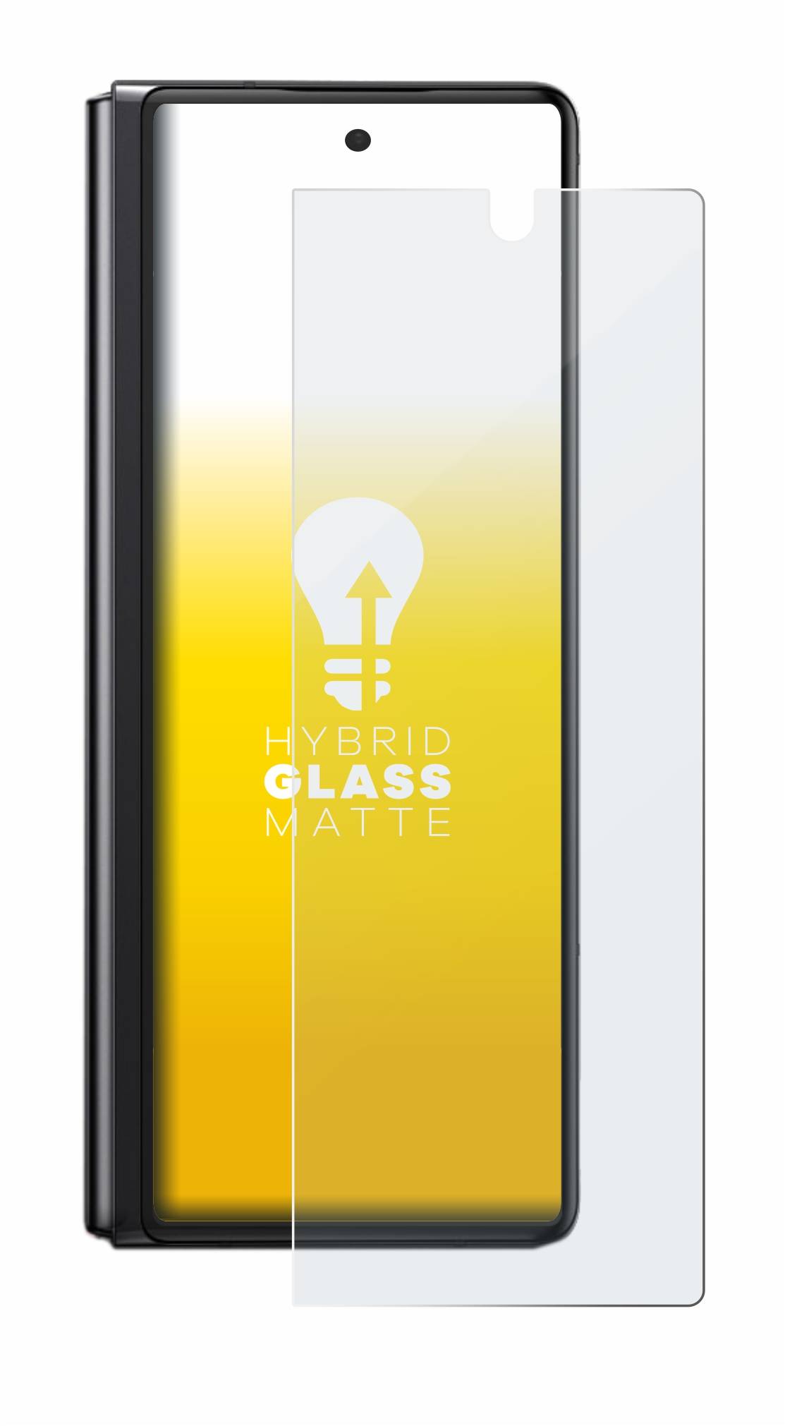 upscreen Flexible Panzerglasfolie für Samsung Galaxy Z Fold 2 5G Schutzglas 9H Hybridglas Matt Entspiegelt