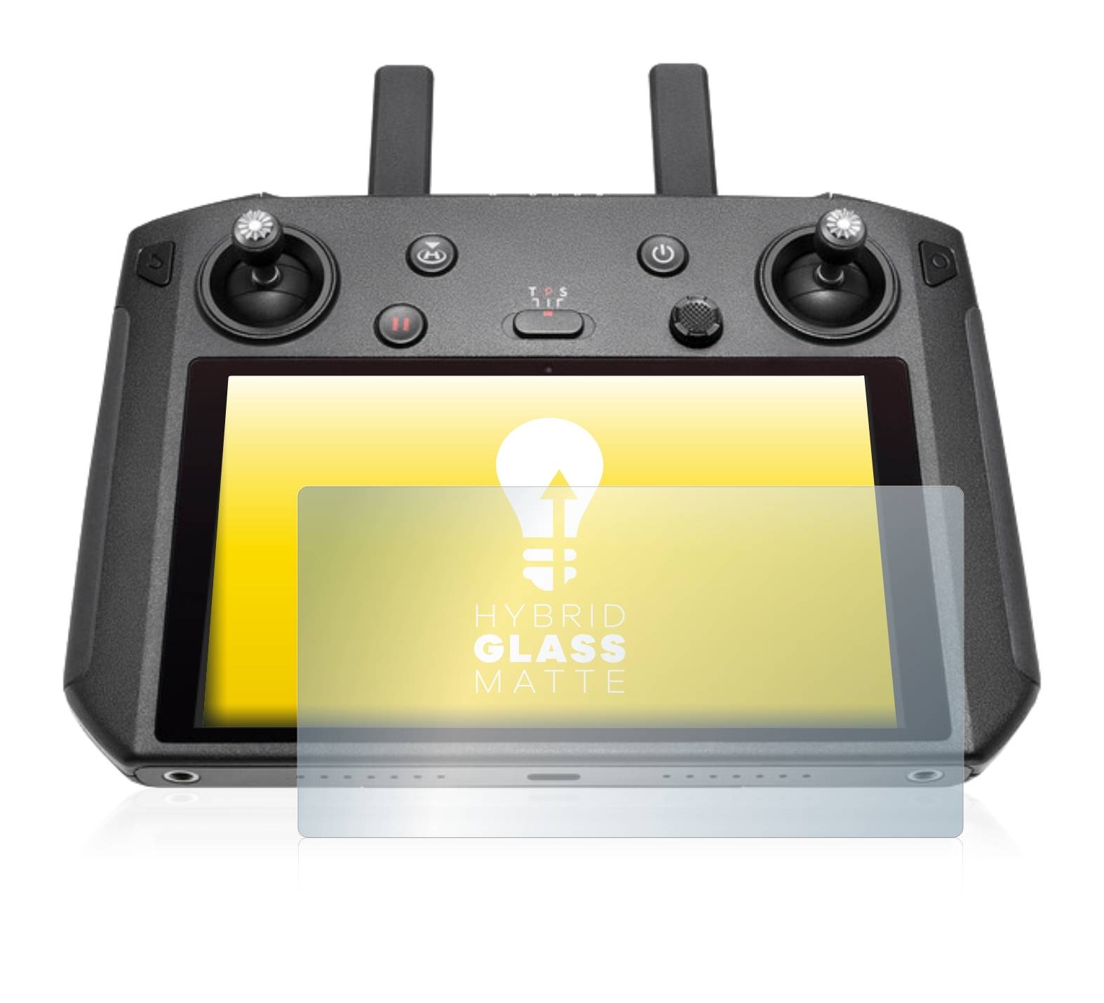 upscreen Flexible Schutz Glas Folie für DJI Smart Controller Schutzglas 9H Hybridglas Matt Entspiegelt