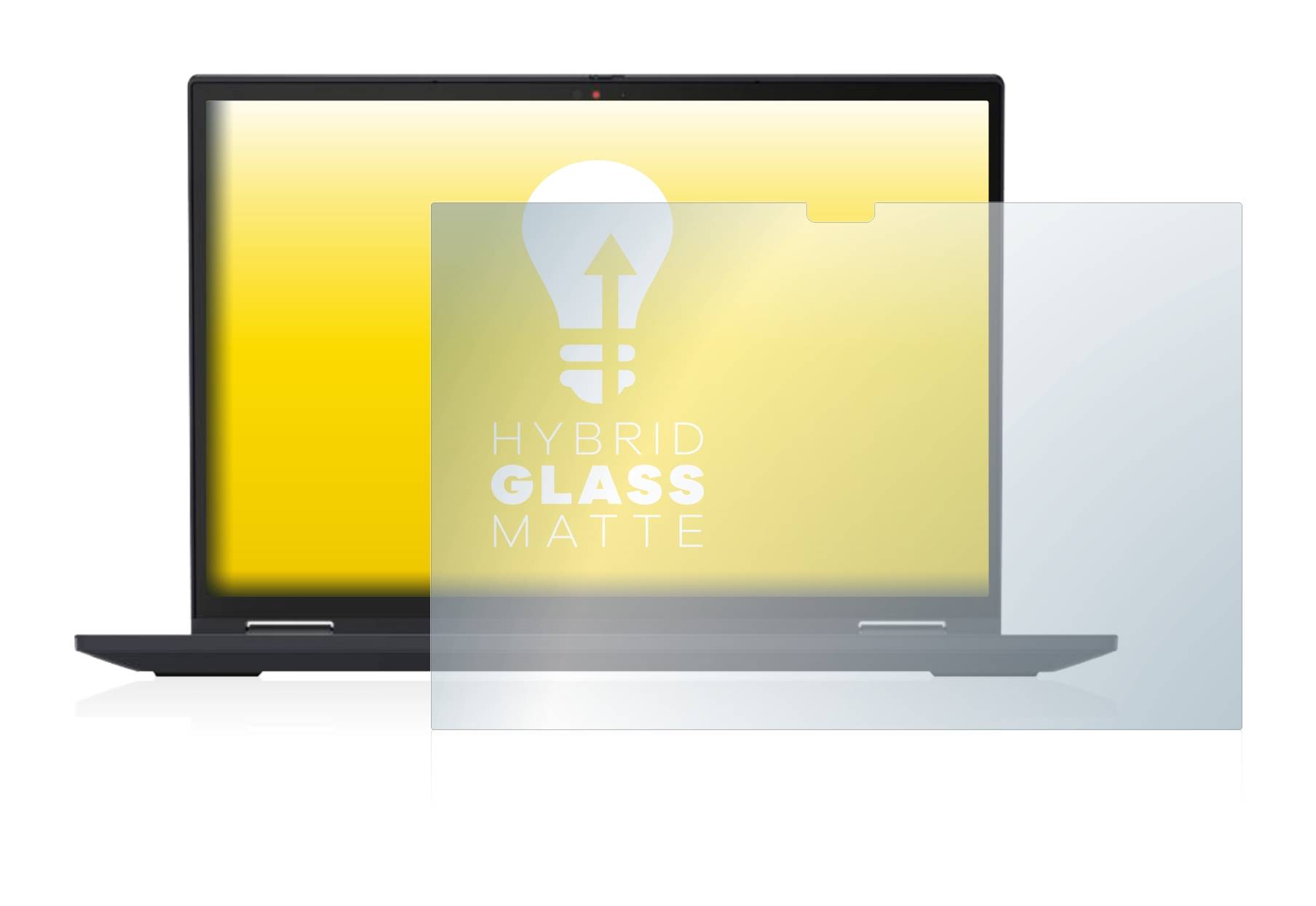 upscreen Hybrid Glass Matte Premium Schutzglas Folie für Lenovo ThinkPad X13 Yoga Gen