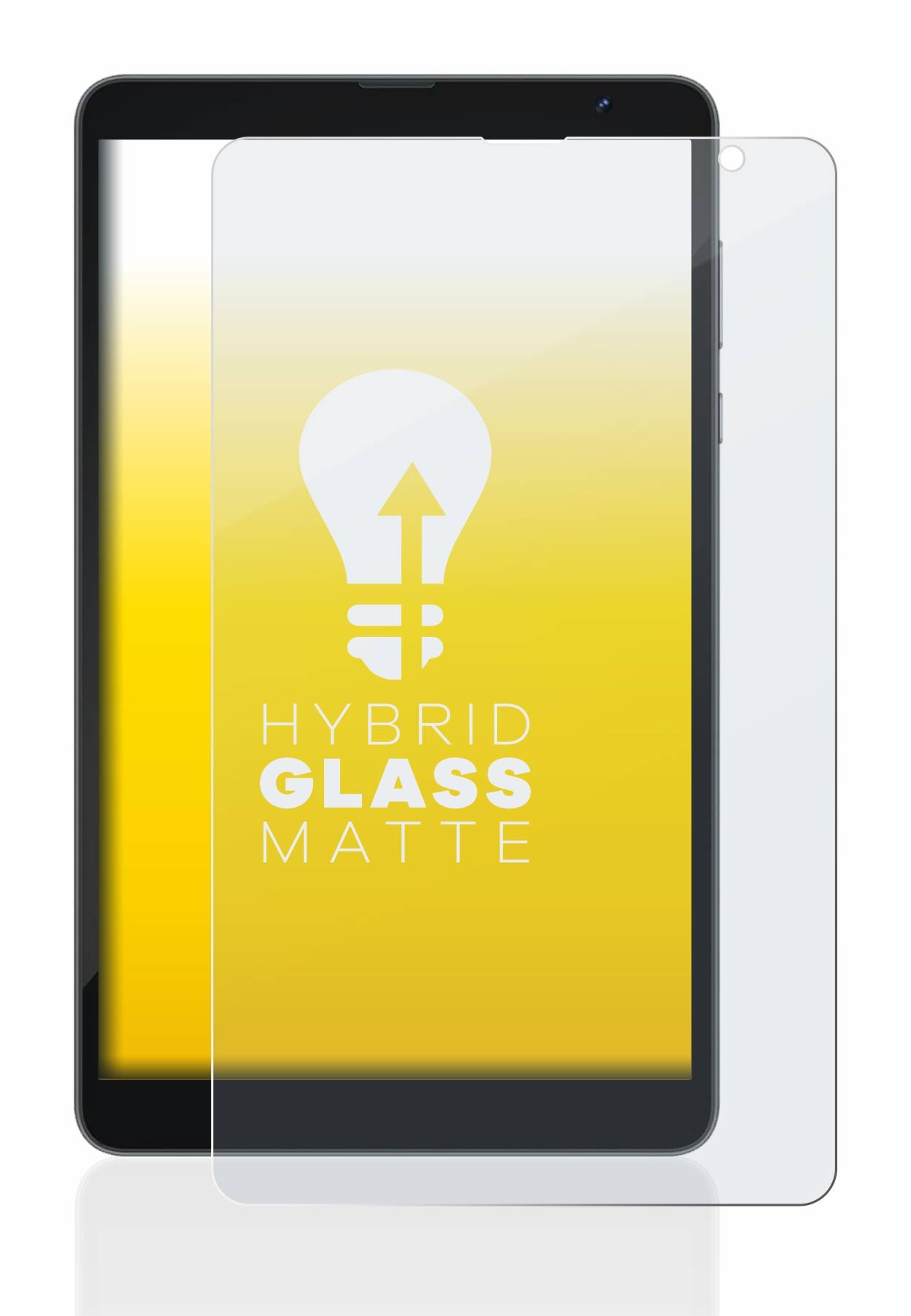 upscreen Hybrid Glass Matte Premium Schutzglas Folie für Blackview Tab