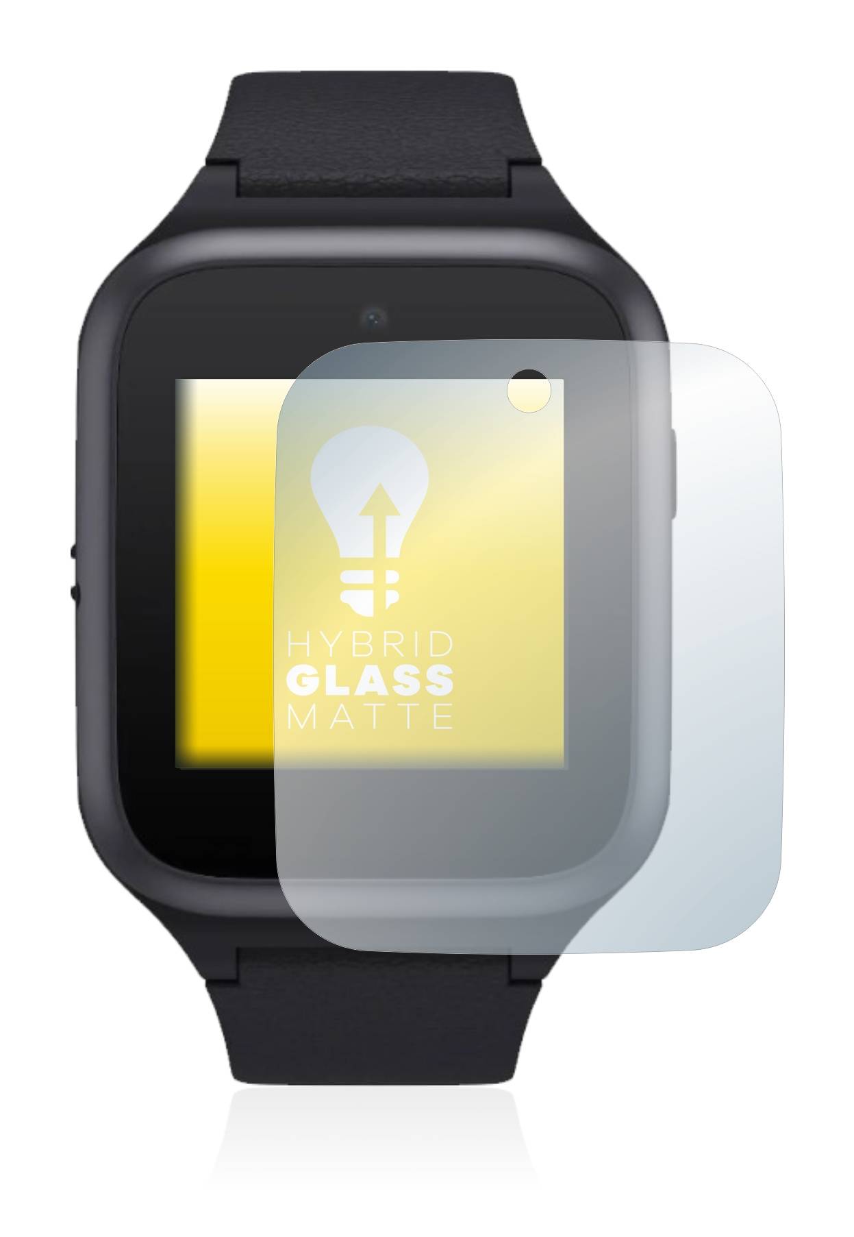 upscreen Hybrid Glass Matte Premium Schutzglas Folie für TCL Movetime Family Watch