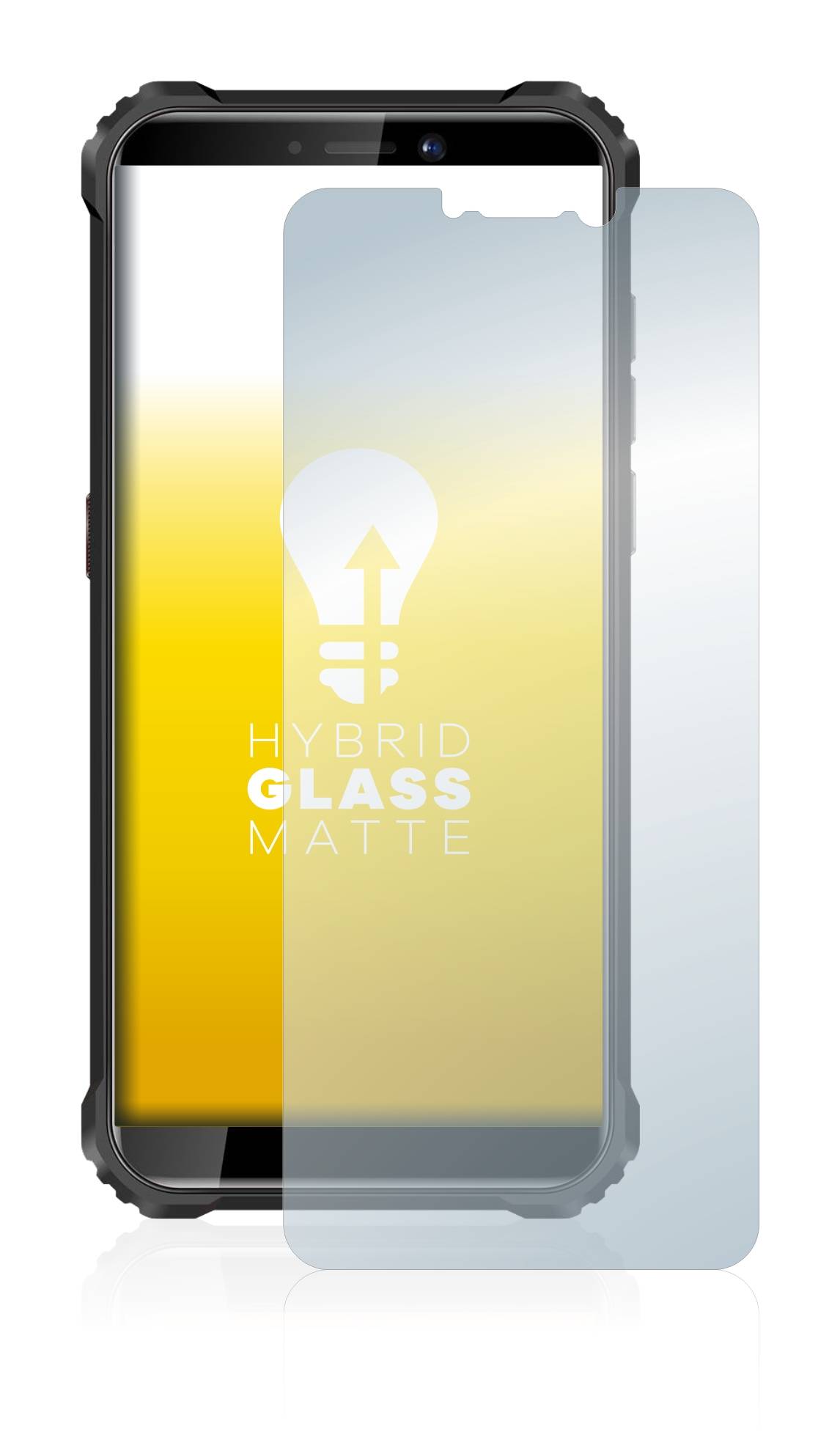 upscreen Flexible Schutz Glas Folie für Oukitel WP5 Schutzglas 9H Hybridglas Matt Entspiegelt