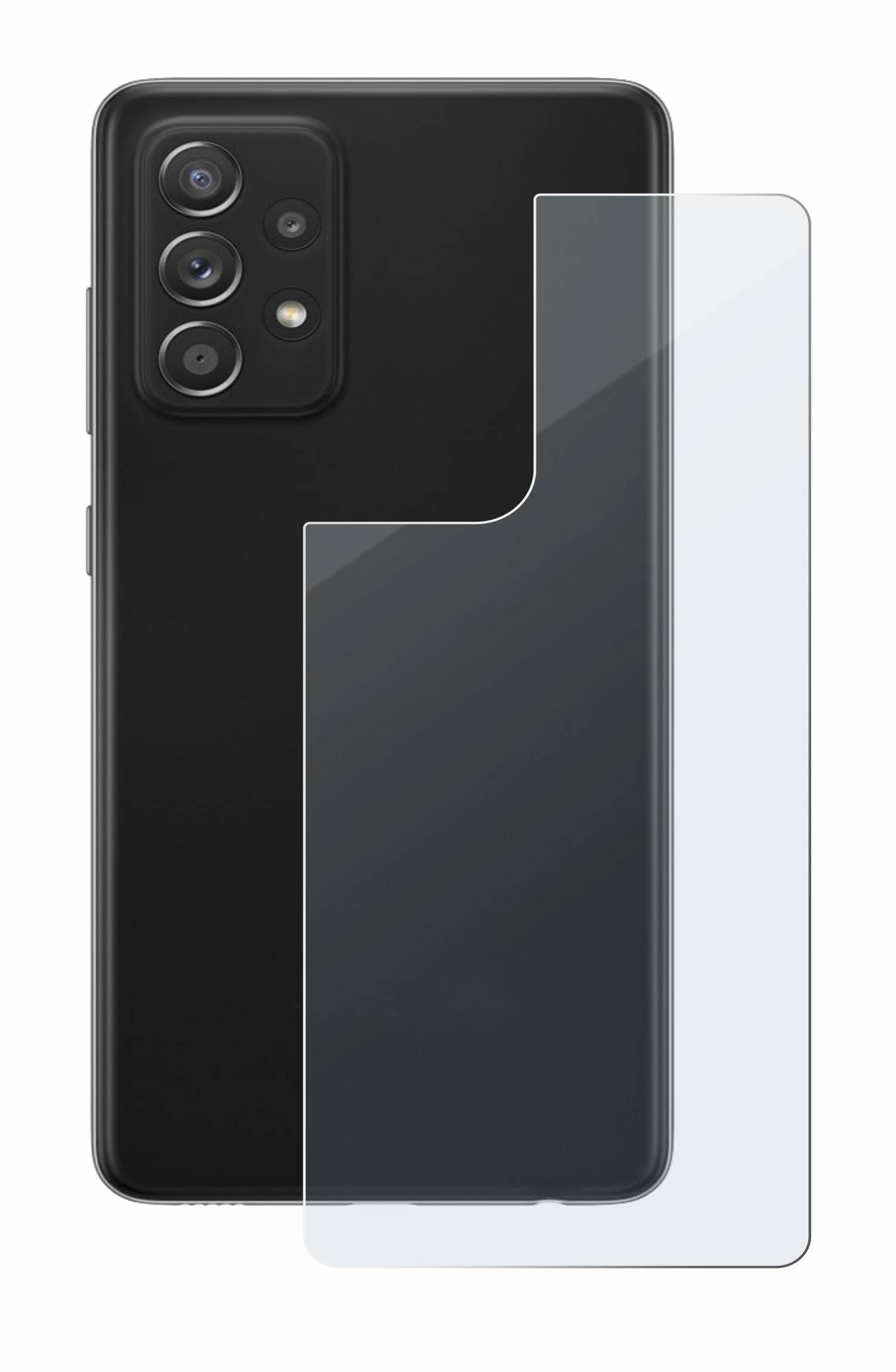 upscreen Flexible Panzerglasfolie für Samsung Galaxy A52s 5G (Rückseite) Schutzglas 9H Hybridglas Matt Entspiegelt
