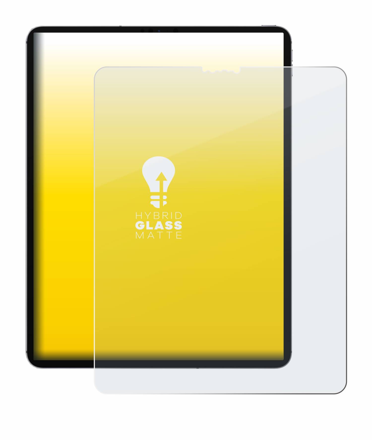 upscreen Flexible Schutz Glas Folie für Apple iPad Pro 12.9" WiFi 2021 (5. Gen.) Schutzglas 9H Hybridglas Matt