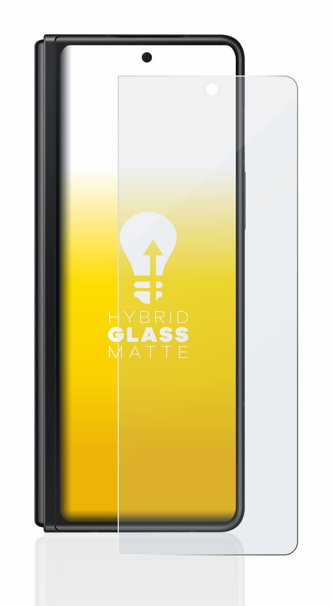 upscreen Flexible Schutz Glas Folie für Samsung Galaxy Z Fold 3 5G Schutzglas 9H Hybridglas Matt Entspiegelt
