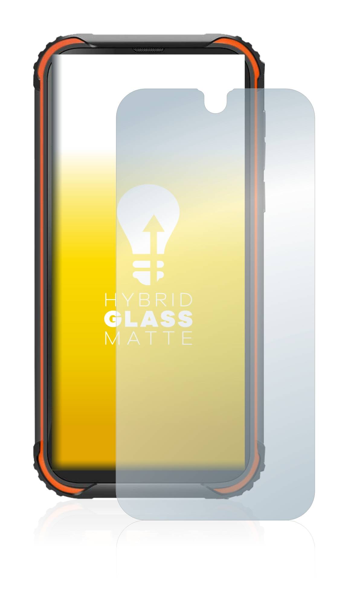 upscreen Flexible Panzerglasfolie für Blackview BV5900 Schutzglas 9H Hybridglas Matt Entspiegelt