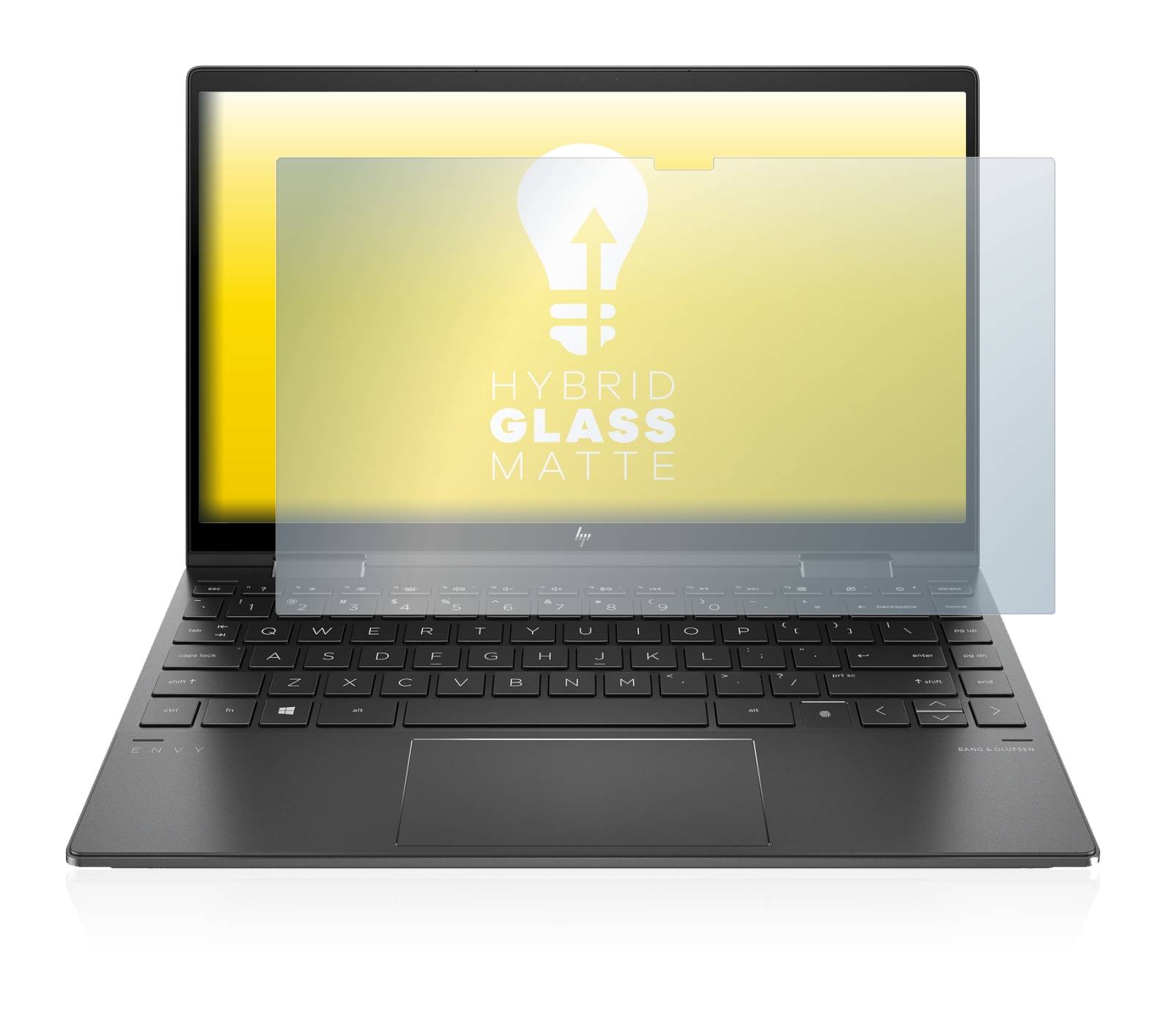 upscreen Hybrid Glass Matte Premium Schutzglas Folie für HP Envy x360 (13-X) (300.61 mm x