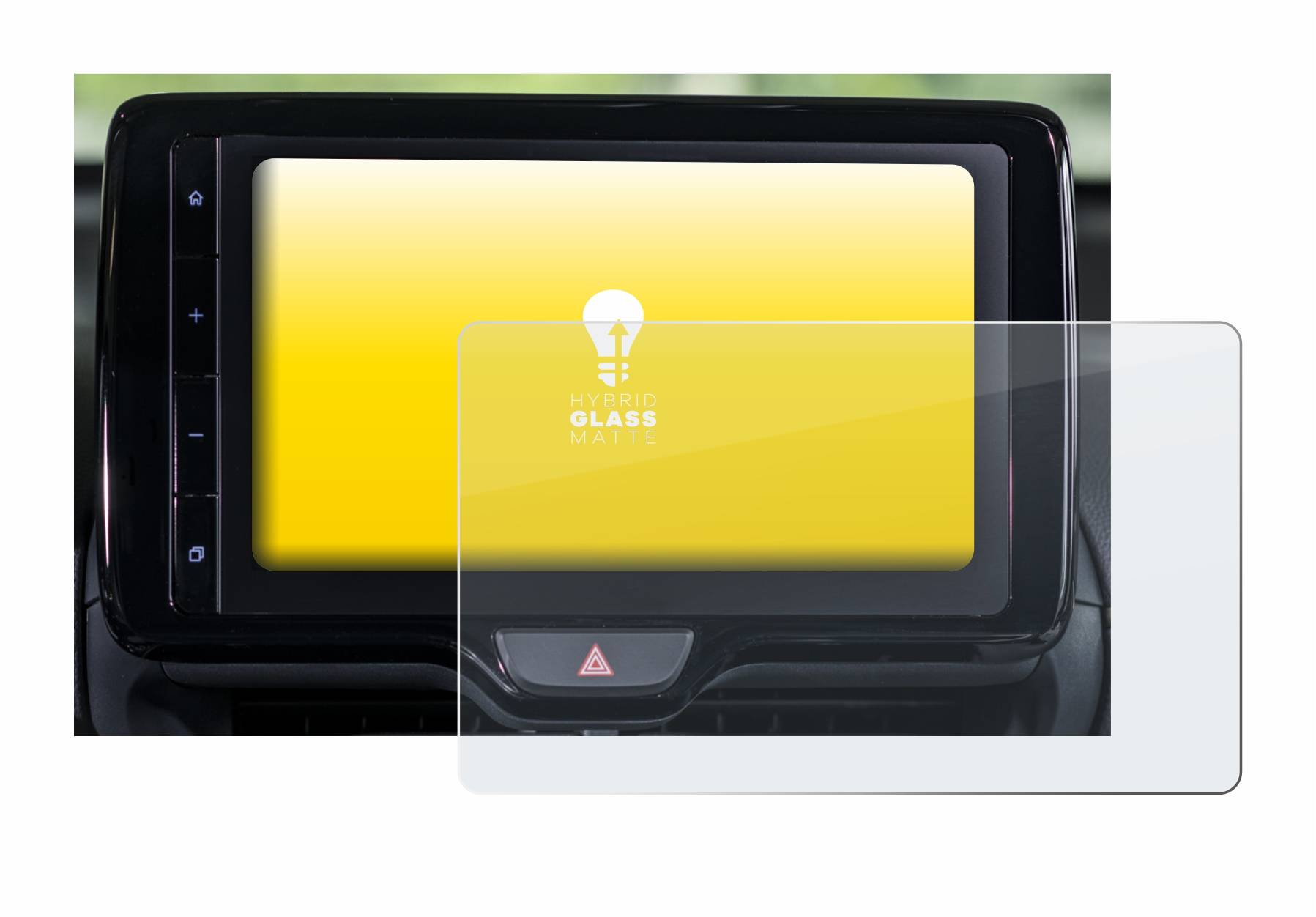 upscreen Hybrid Glass Matte Premium Schutzglas Folie für Toyota Yaris Cross 2021 Smart