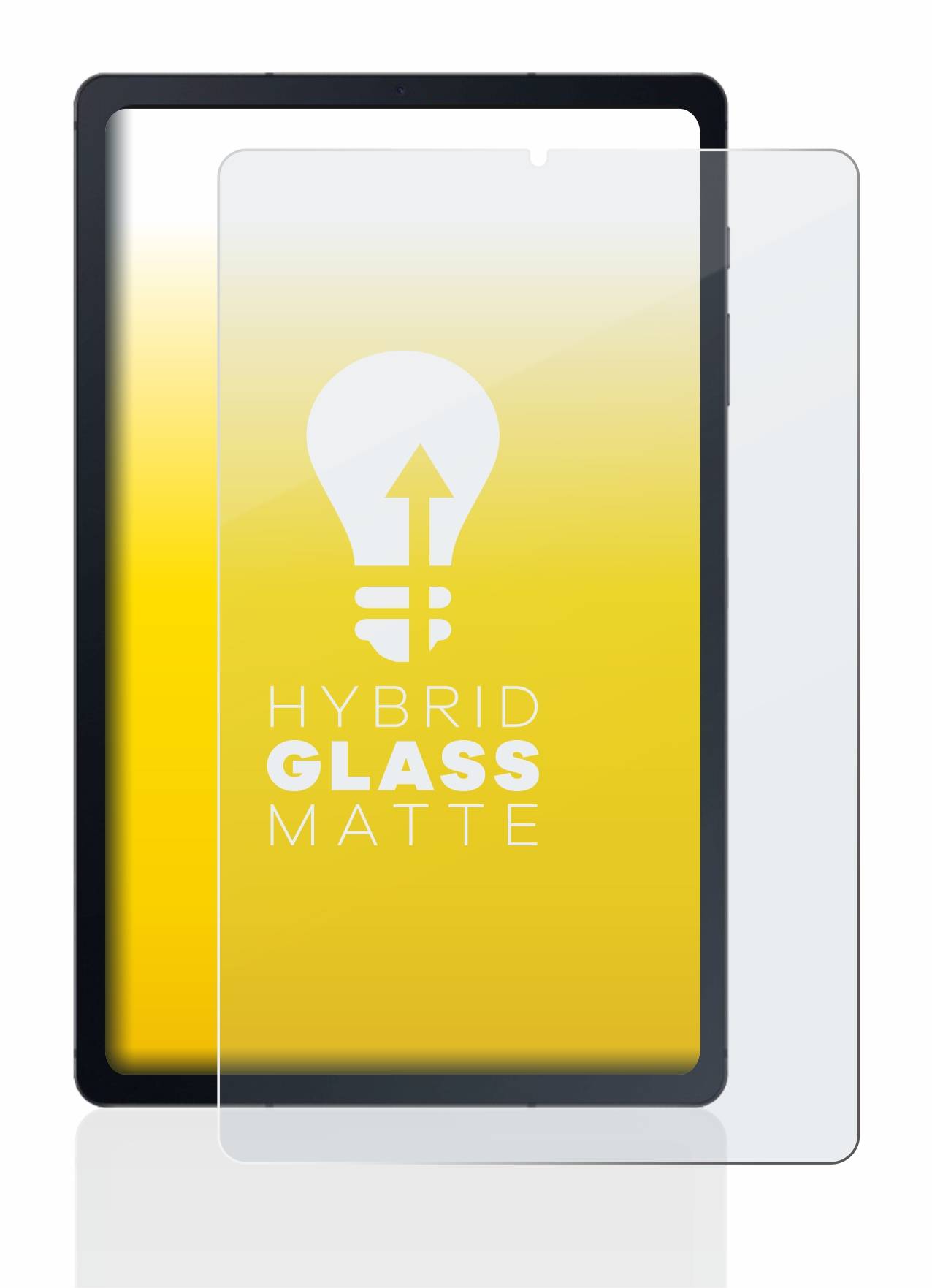 upscreen Hybrid Glass Matte Premium Schutzglas Folie für Samsung Galaxy Tab S6 Lite LTE