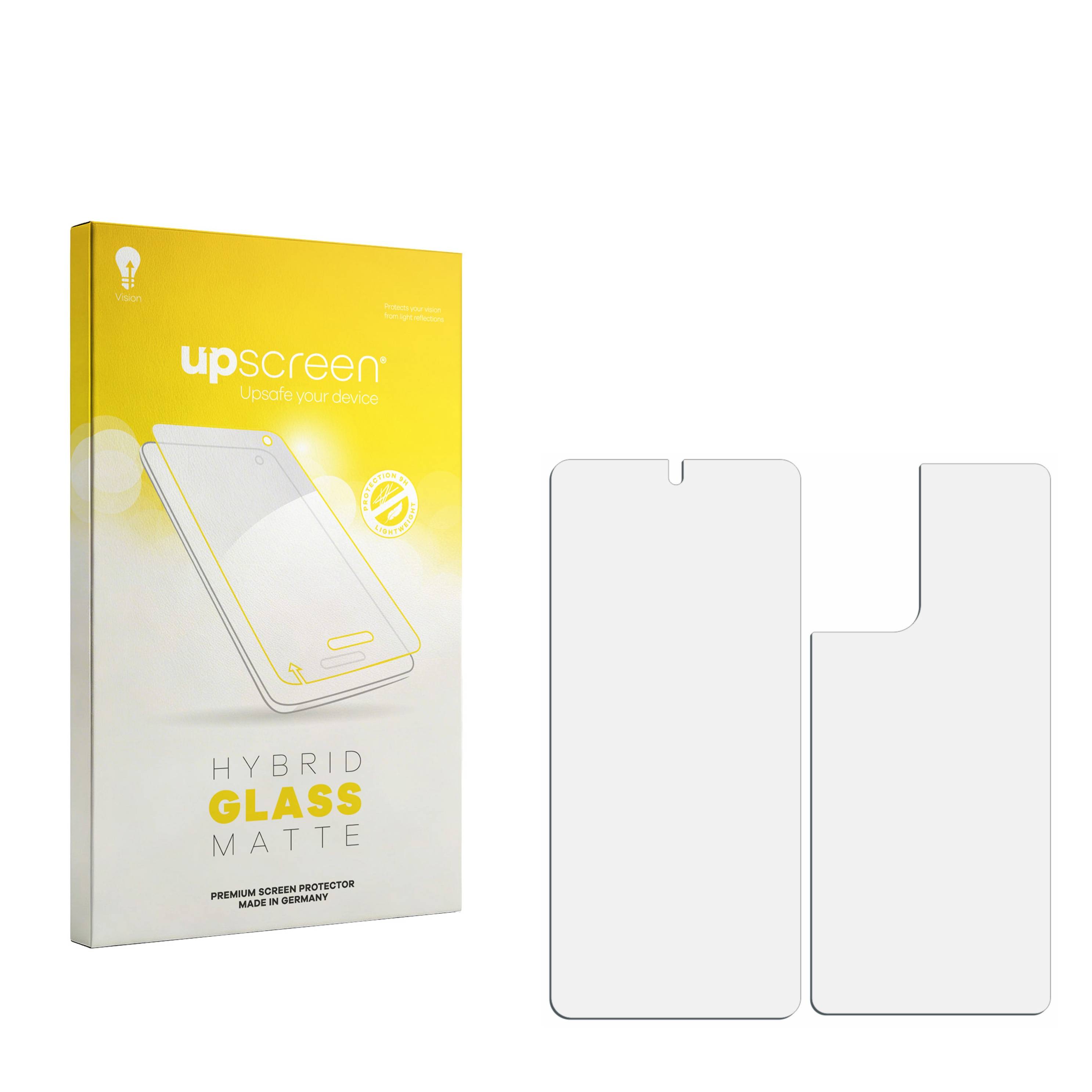 upscreen Flexible Schutz Glas Folie für Samsung Galaxy A52s 5G (Display+Rückseite) Schutzglas 9H Hybridglas Matt