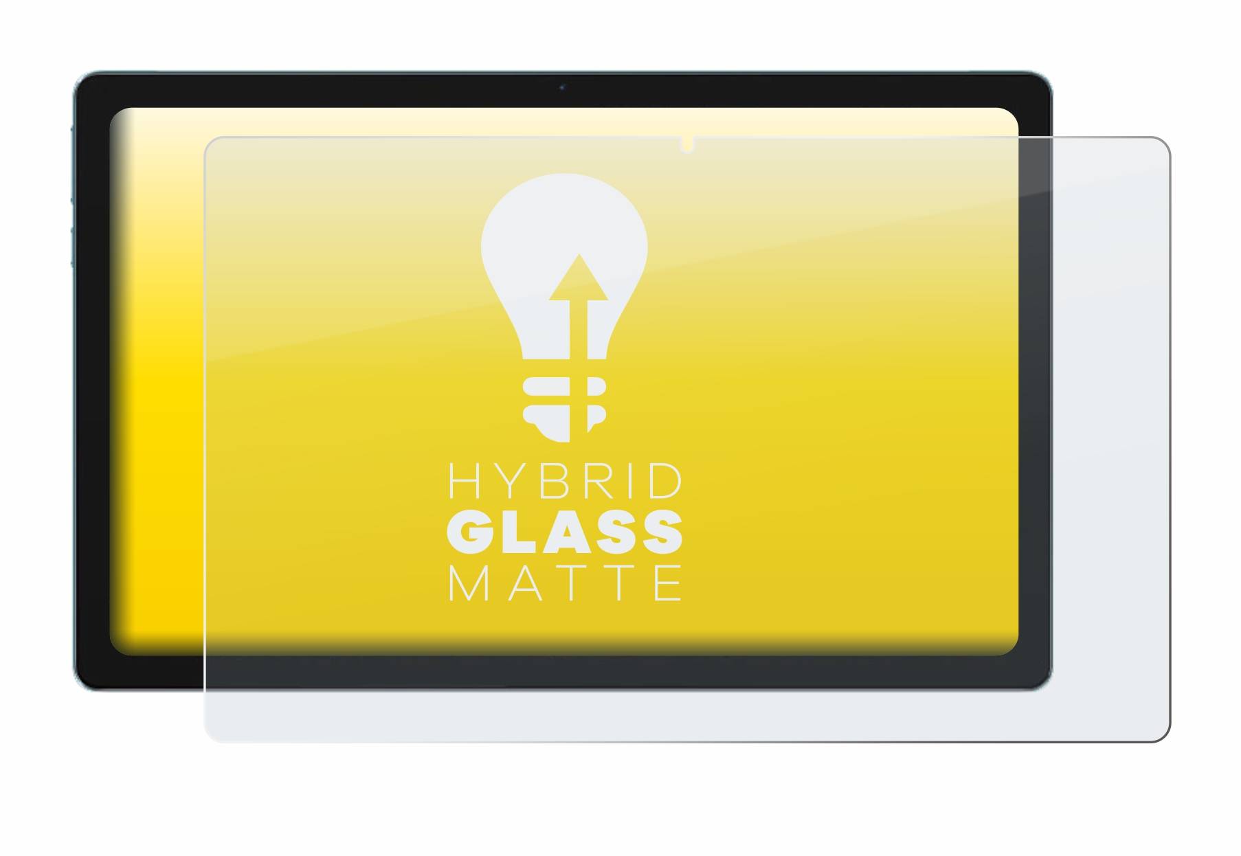 upscreen Hybrid Glass Matte Premium Schutzglas Folie für Blackview Tab