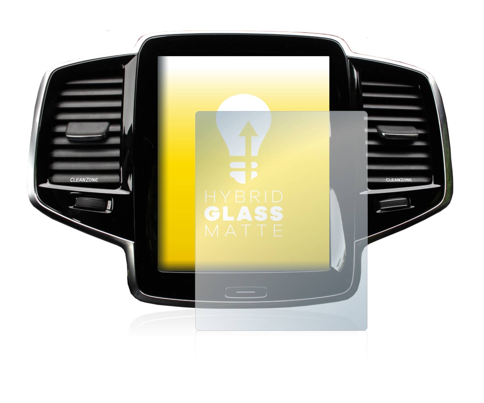 upscreen Hybrid Glass Matte Premium Schutzglas Folie für Volvo XC90 Senus