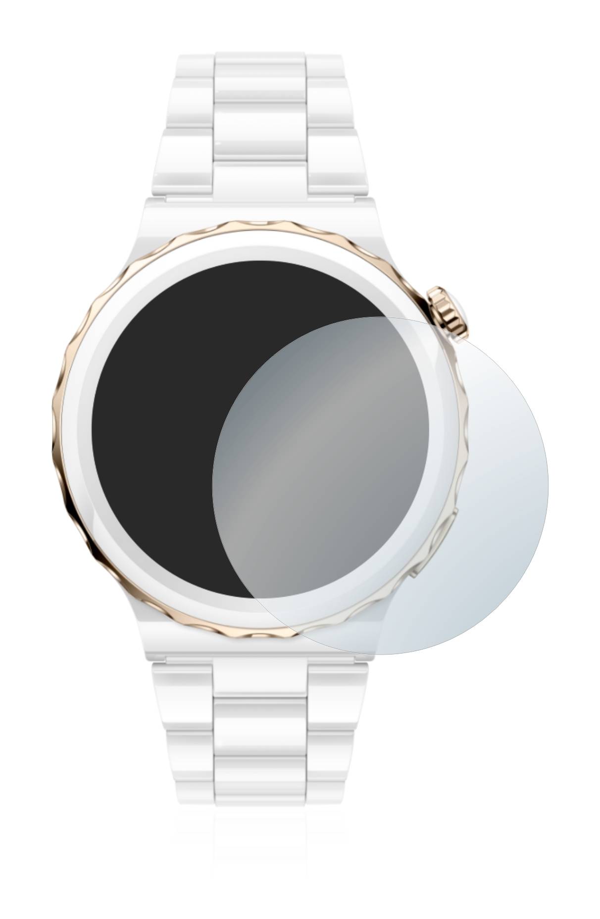 upscreen Hybrid Glass Matte Premium Schutzglas Folie für Huawei Watch GT 3 Pro Ceramic