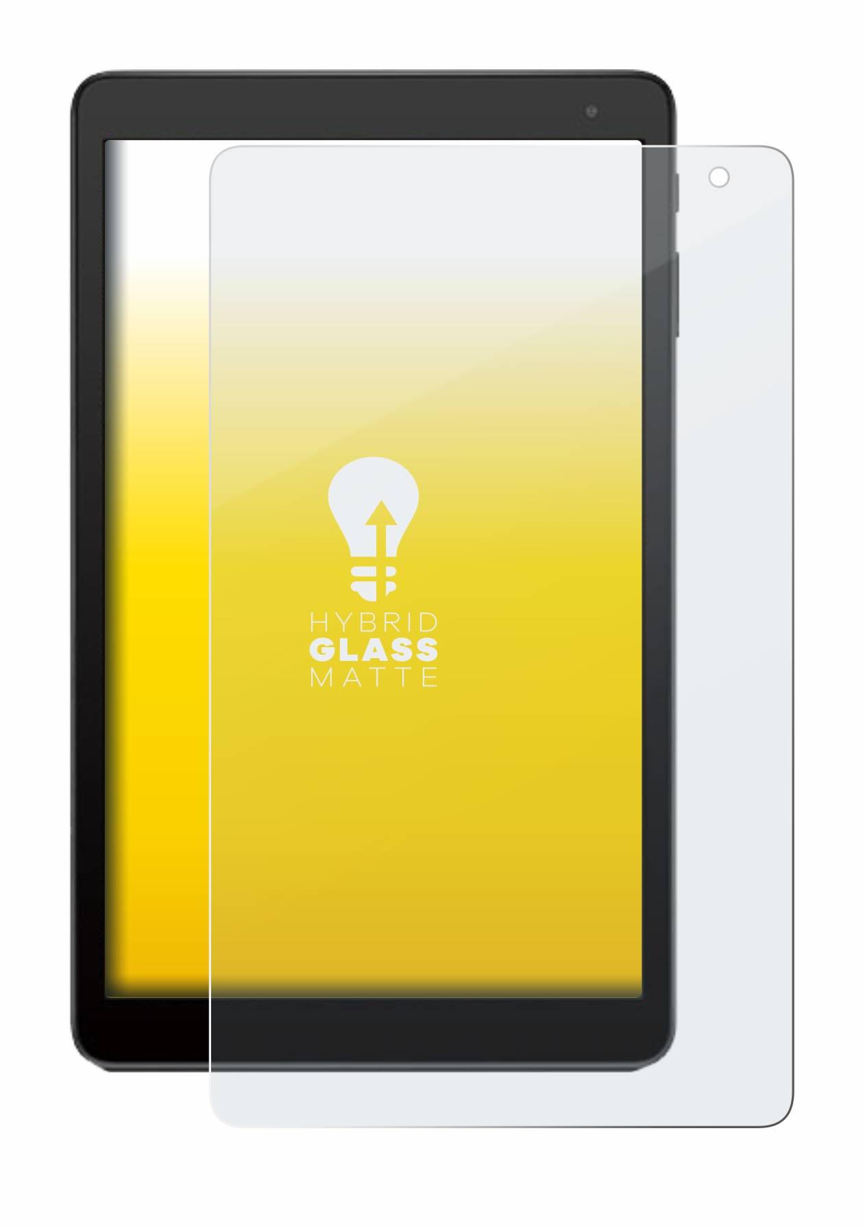 upscreen Hybrid Glass Matte Premium Schutzglas Folie für Alcatel 1T 10