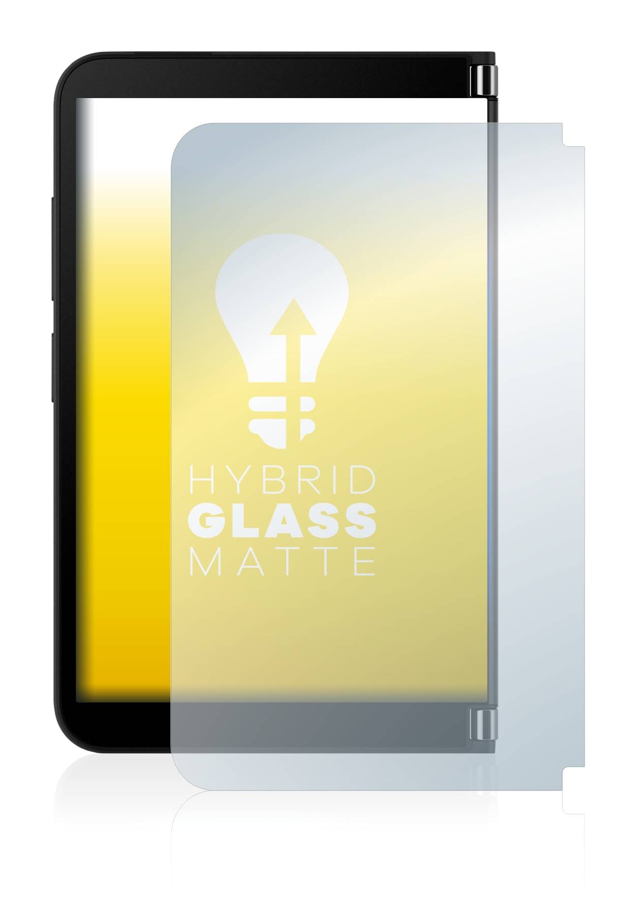 upscreen Flexible Schutz Glas Folie für Microsoft Surface Duo 2 (Äußeres Display) Schutzglas 9H Hybridglas Matt