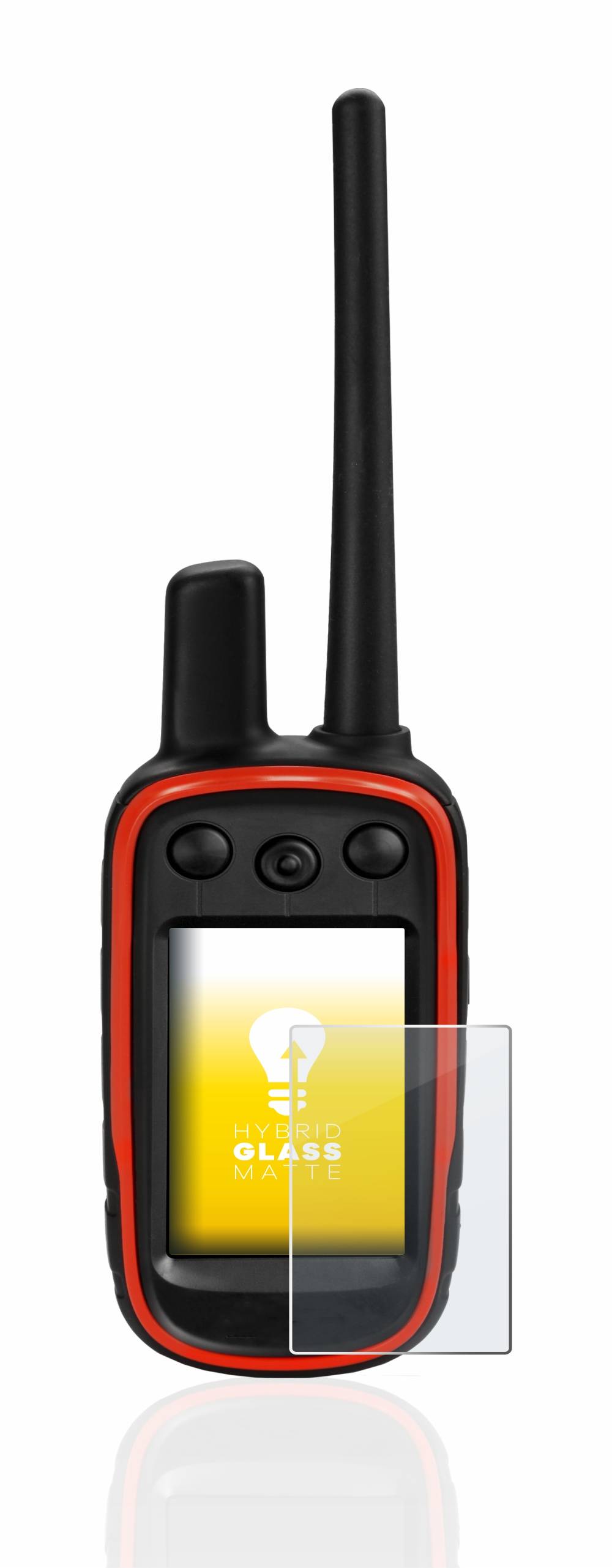 upscreen Hybrid Glass Matte Premium Schutzglas Folie für Garmin Alpha