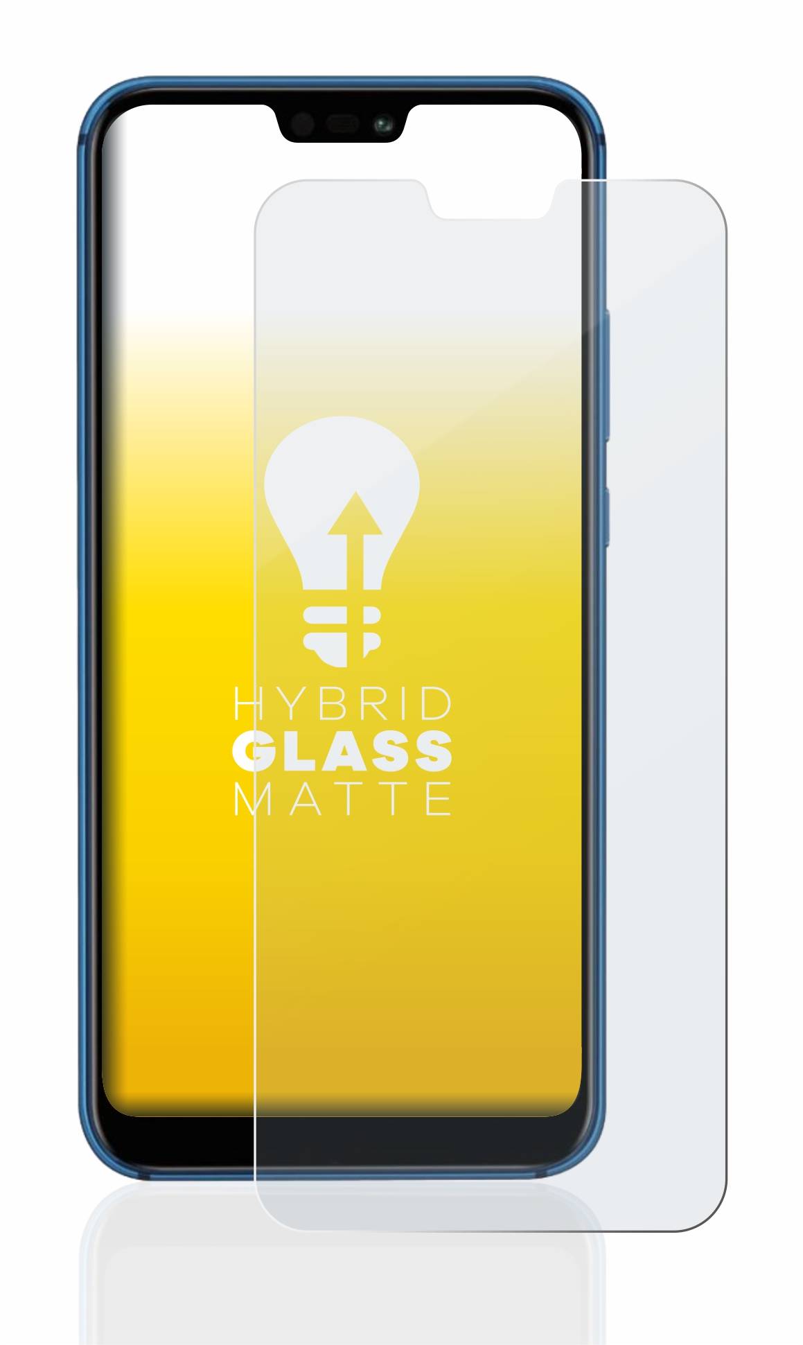 upscreen Flexible Schutz Glas Folie für Huawei P20 lite 2018 Schutzglas 9H Hybridglas Matt Entspiegelt