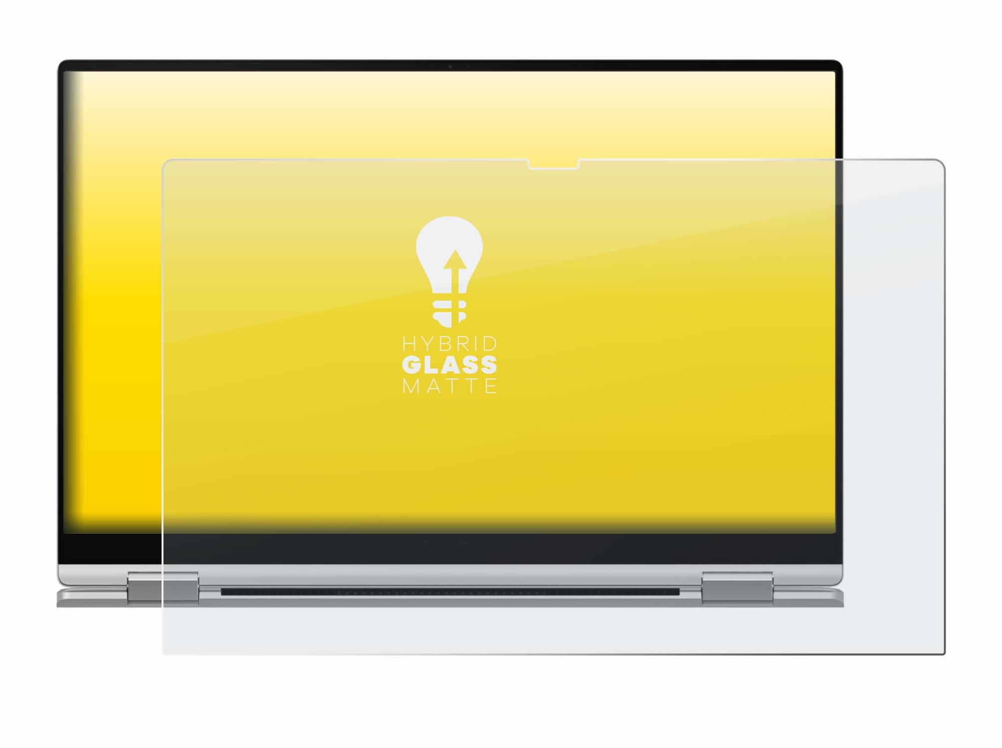 upscreen Hybrid Glass Matte Premium Schutzglas Folie für Samsung Galaxy Book Pro 360
