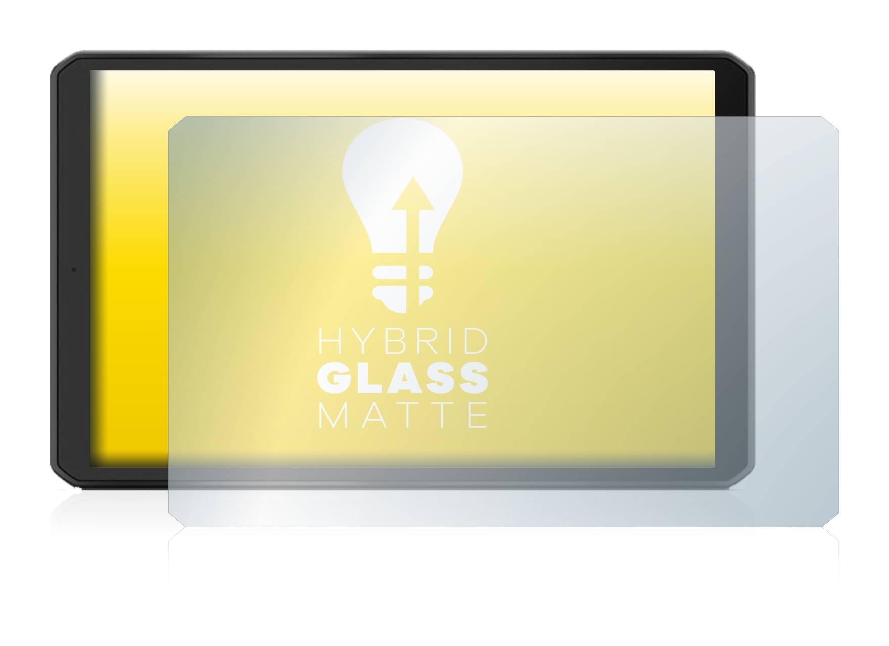 upscreen Hybrid Glass Matte Premium Schutzglas Folie für Garmin dezl