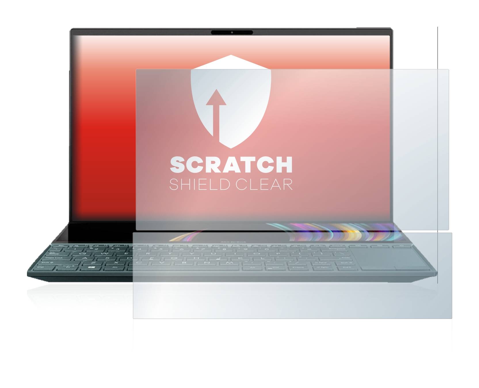 upscreen Scratch Shield Clear Premium Displayschutzfolie für Asus ZenBook Duo 14