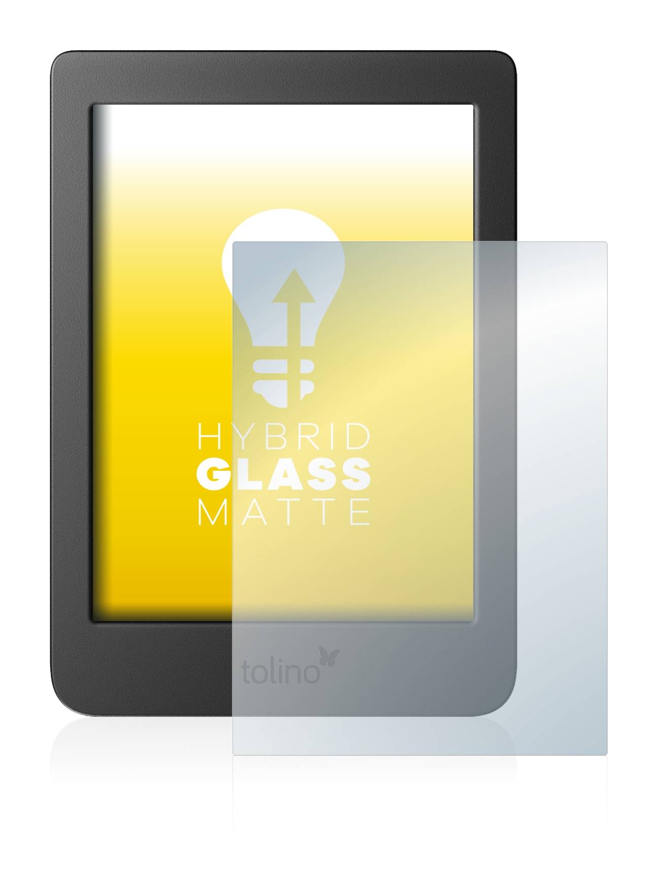 upscreen Hybrid Glass Matte Premium Schutzglas Folie für Tolino Page
