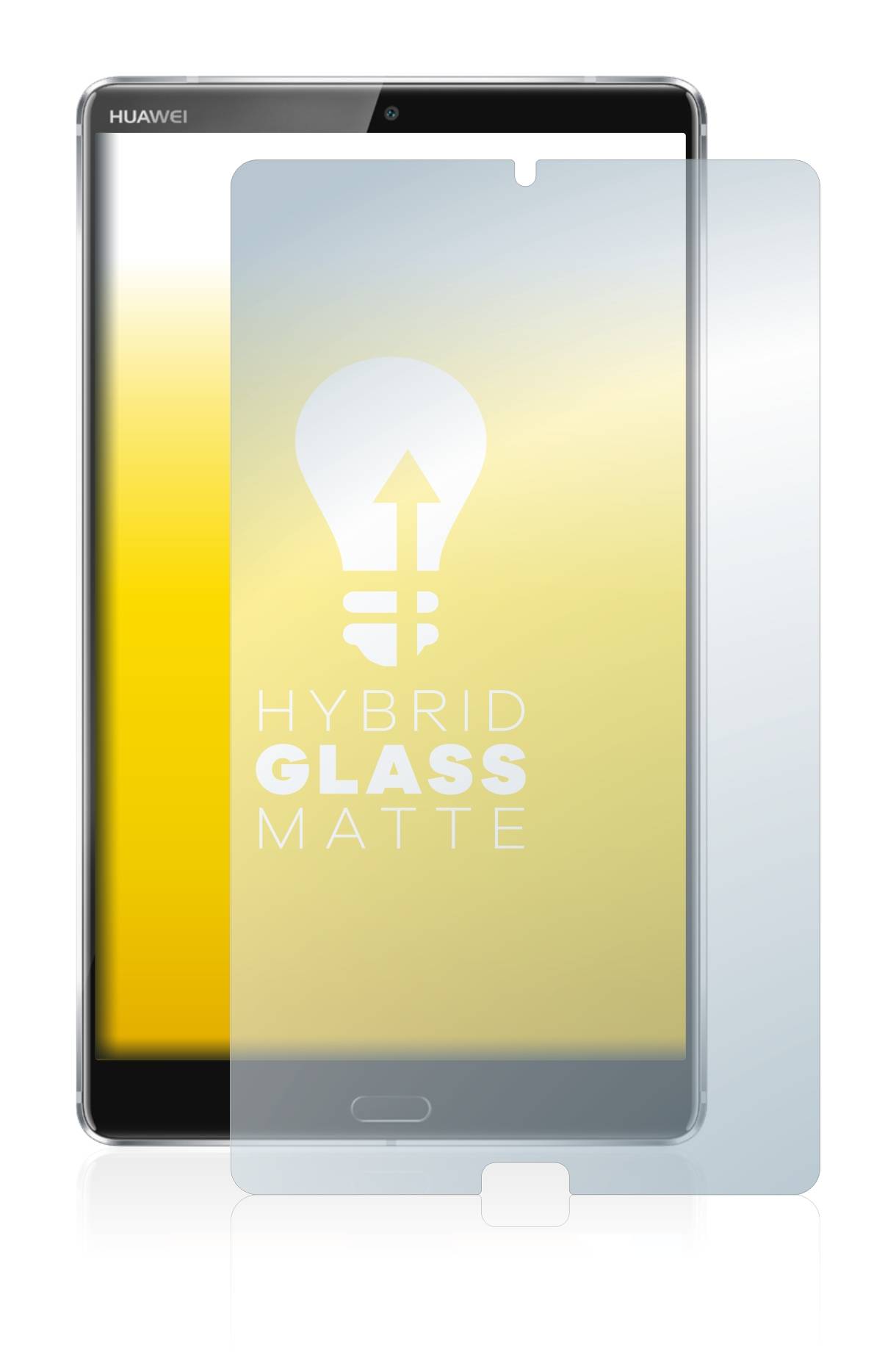 upscreen Hybrid Glass Matte Premium Schutzglas Folie für Huawei MediaPad M5