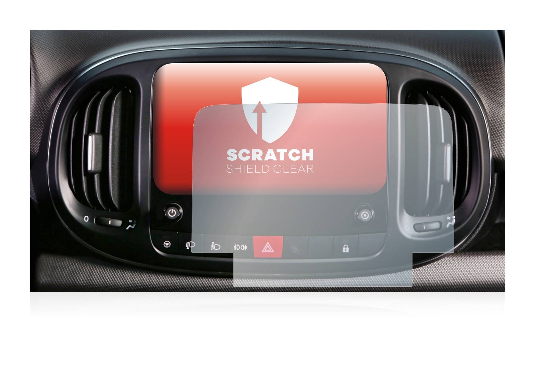 upscreen Scratch Shield Clear Premium Displayschutzfolie für Fiat 500L 2022 Uconnect